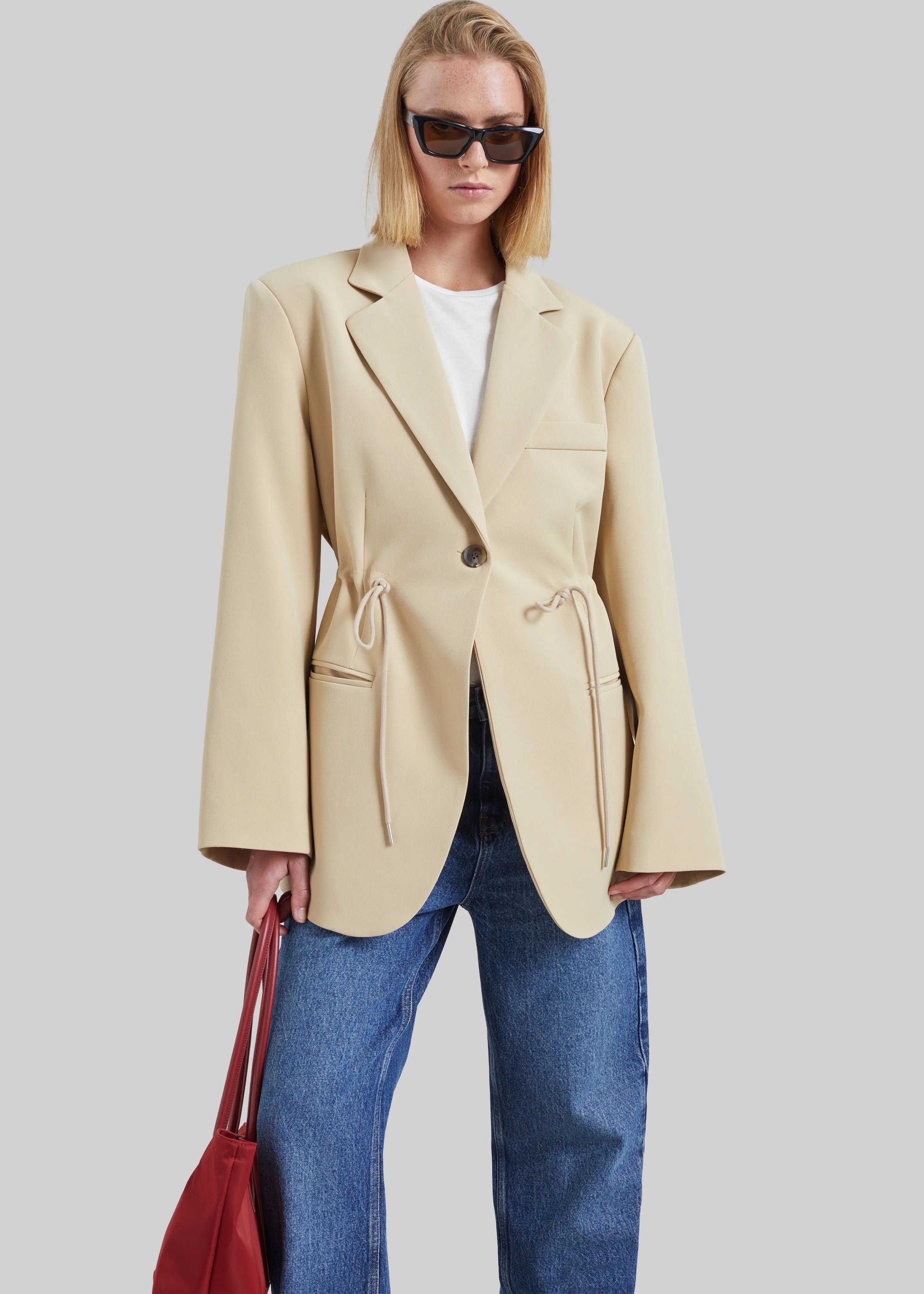 Sesma Drawstring Blazer - Light Beige sold by Frankie Shop product image thumbnail 2