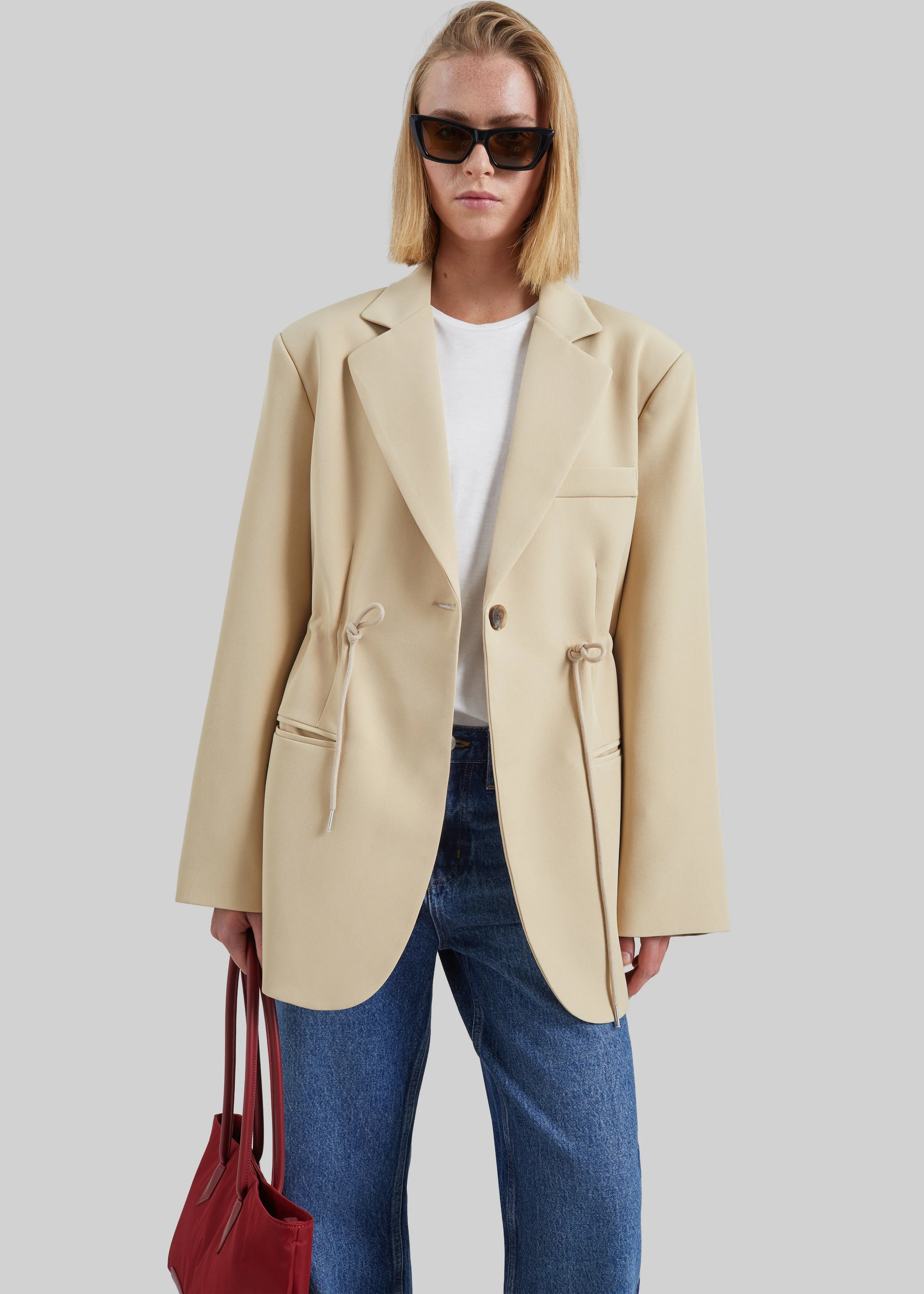 Sesma Drawstring Blazer - Light Beige sold by Frankie Shop product image thumbnail 5