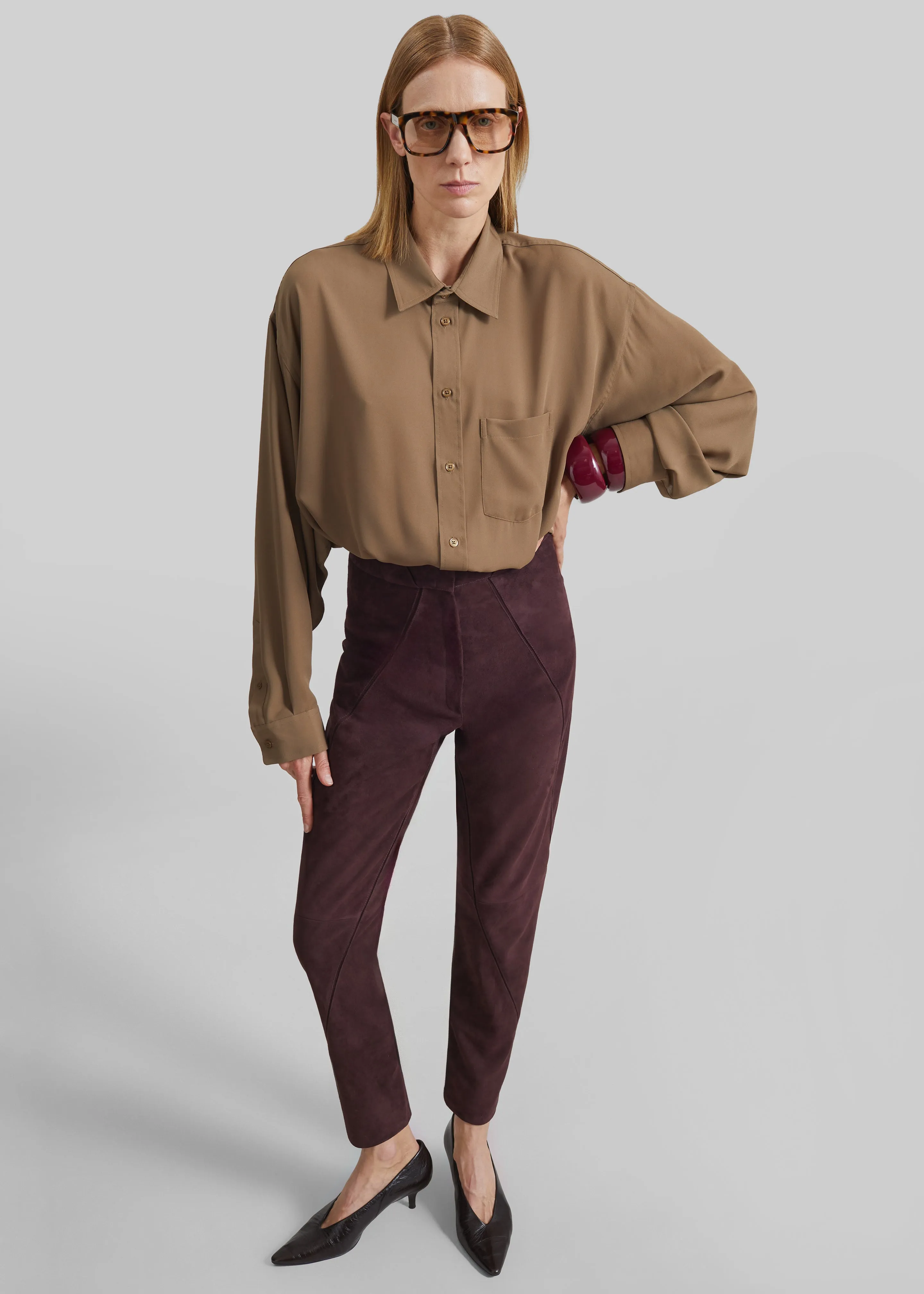 Rema Shirt - Khaki Brown sold by Frankie Shop product image thumbnail 5