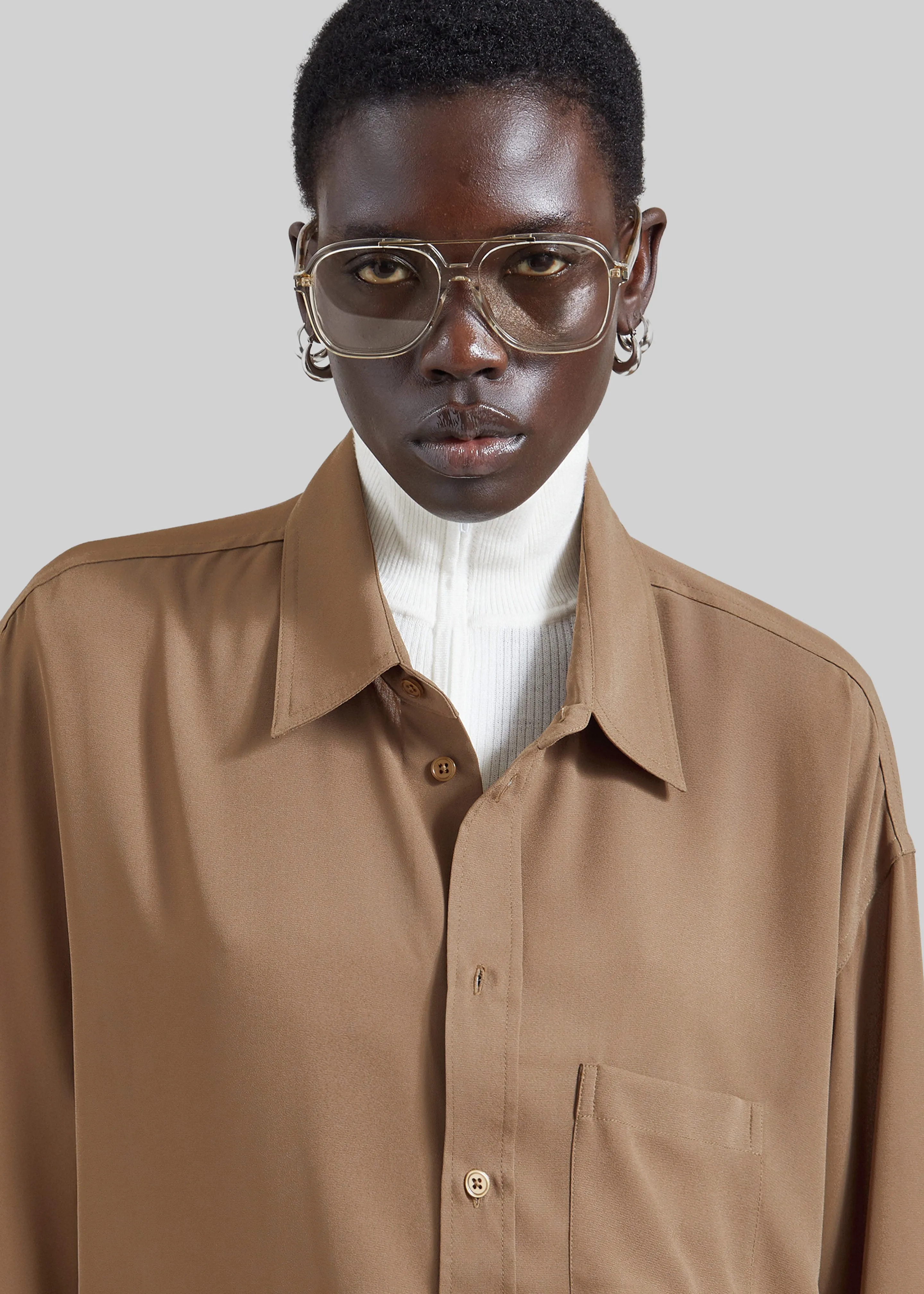Rema Shirt - Khaki Brown sold by Frankie Shop product image thumbnail 4