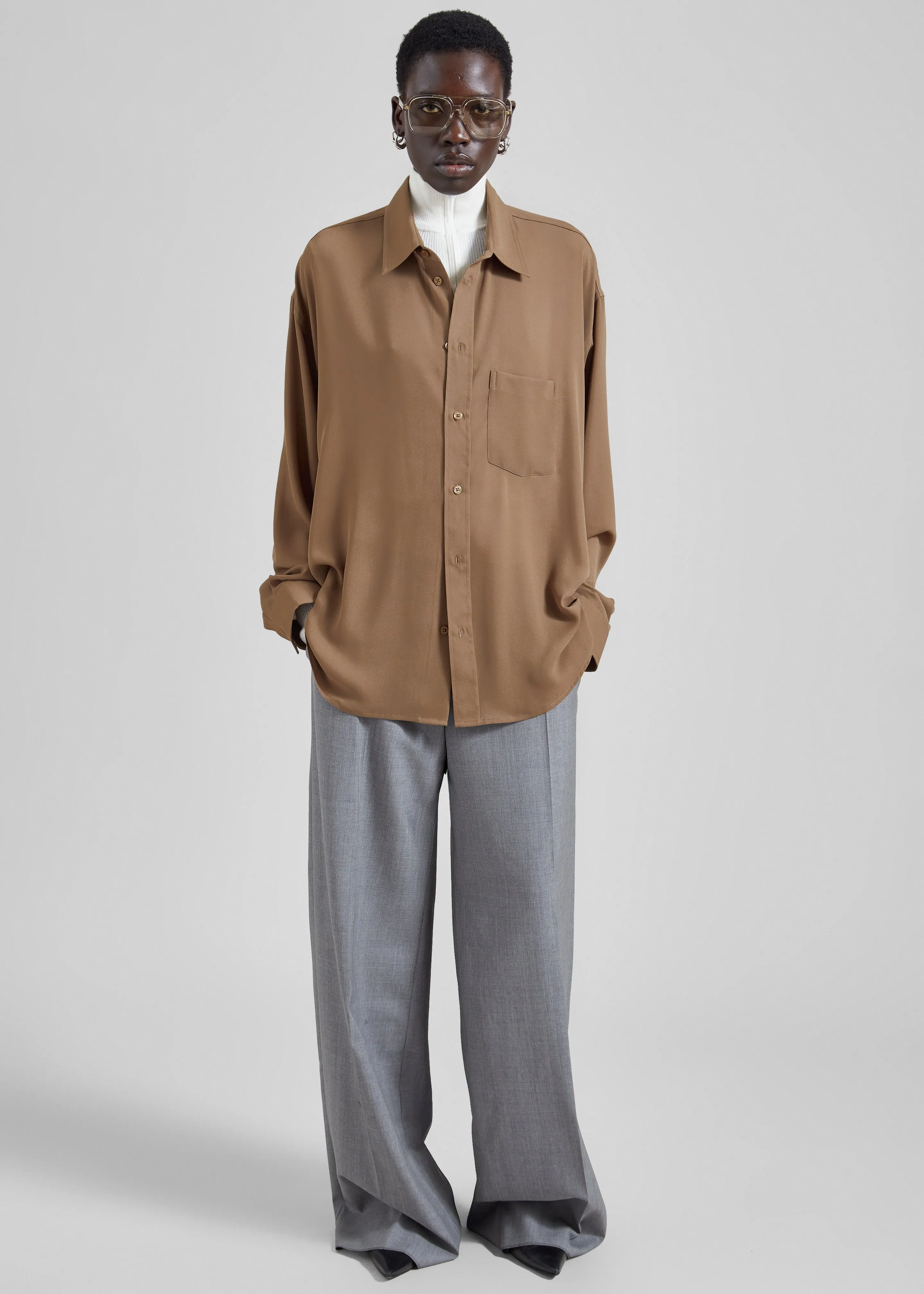 Rema Shirt - Khaki Brown sold by Frankie Shop product image thumbnail 2