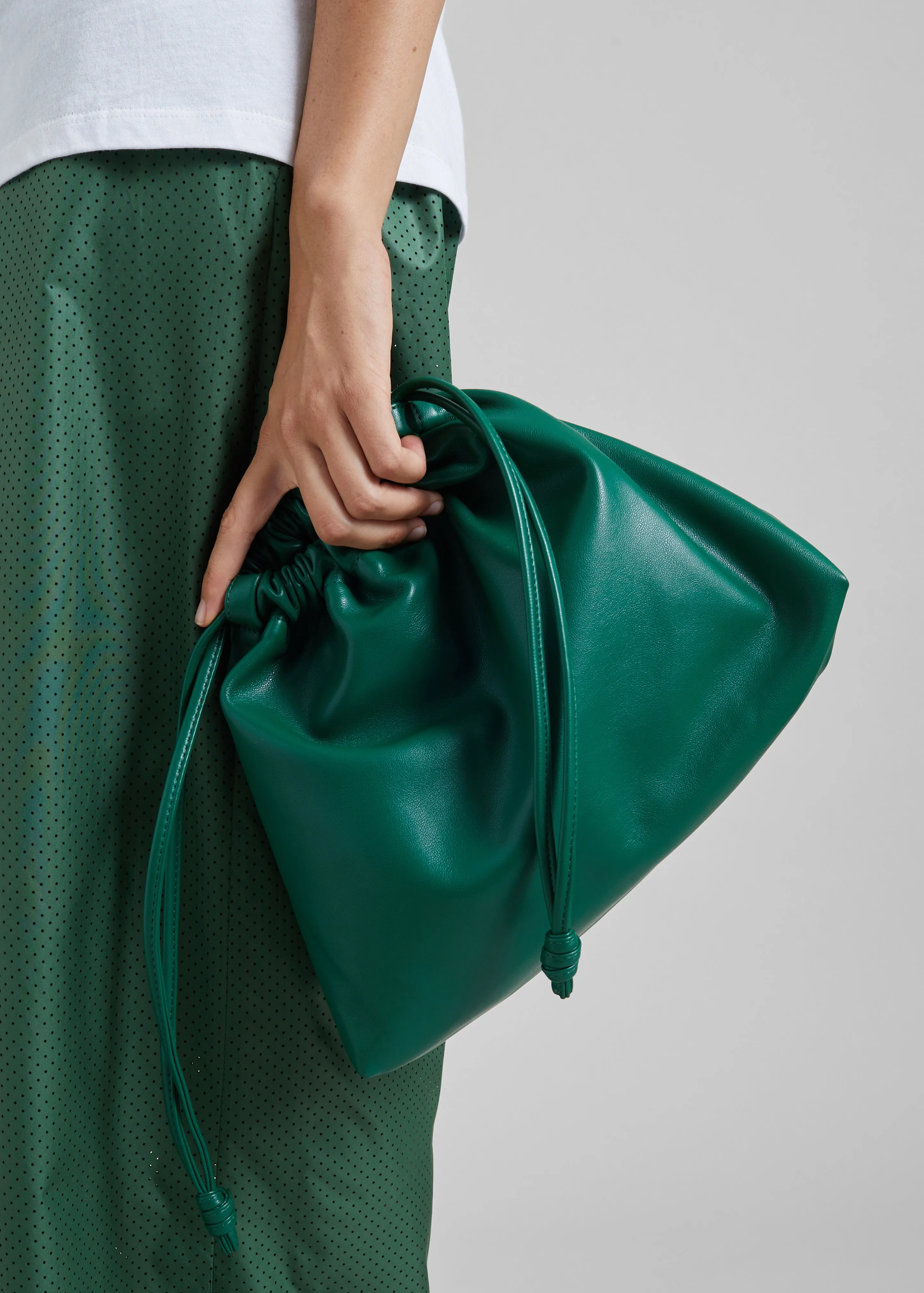 Morgan Faux Leather Small Pouch - Green sold by Frankie Shop product image thumbnail 5