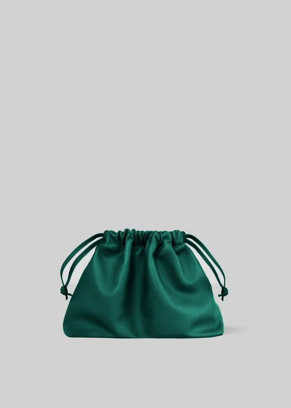 Morgan Faux Leather Small Pouch - Green made by Frankie Shop
