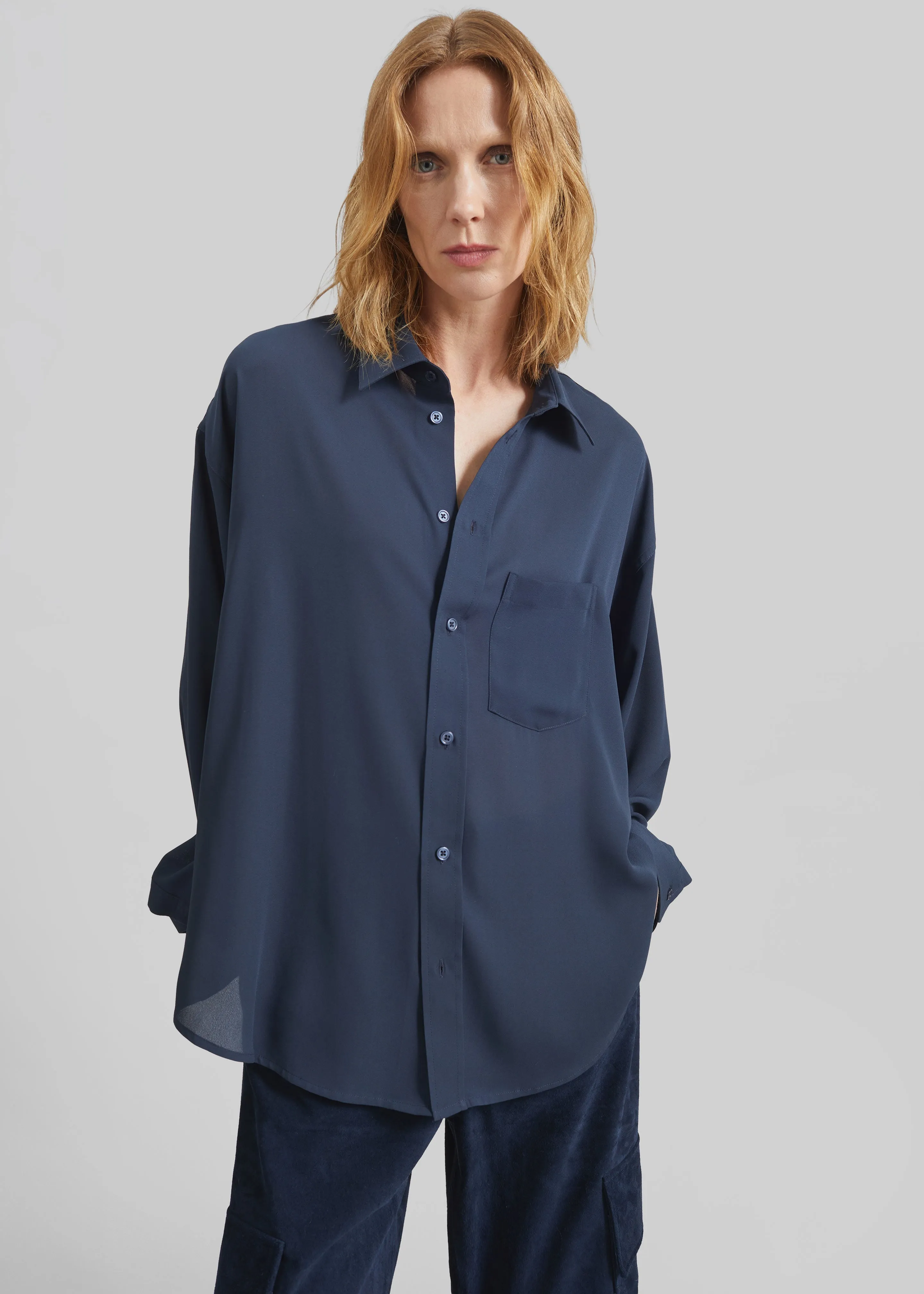 Rema Shirt - Slate Blue sold by Frankie Shop product image thumbnail 4