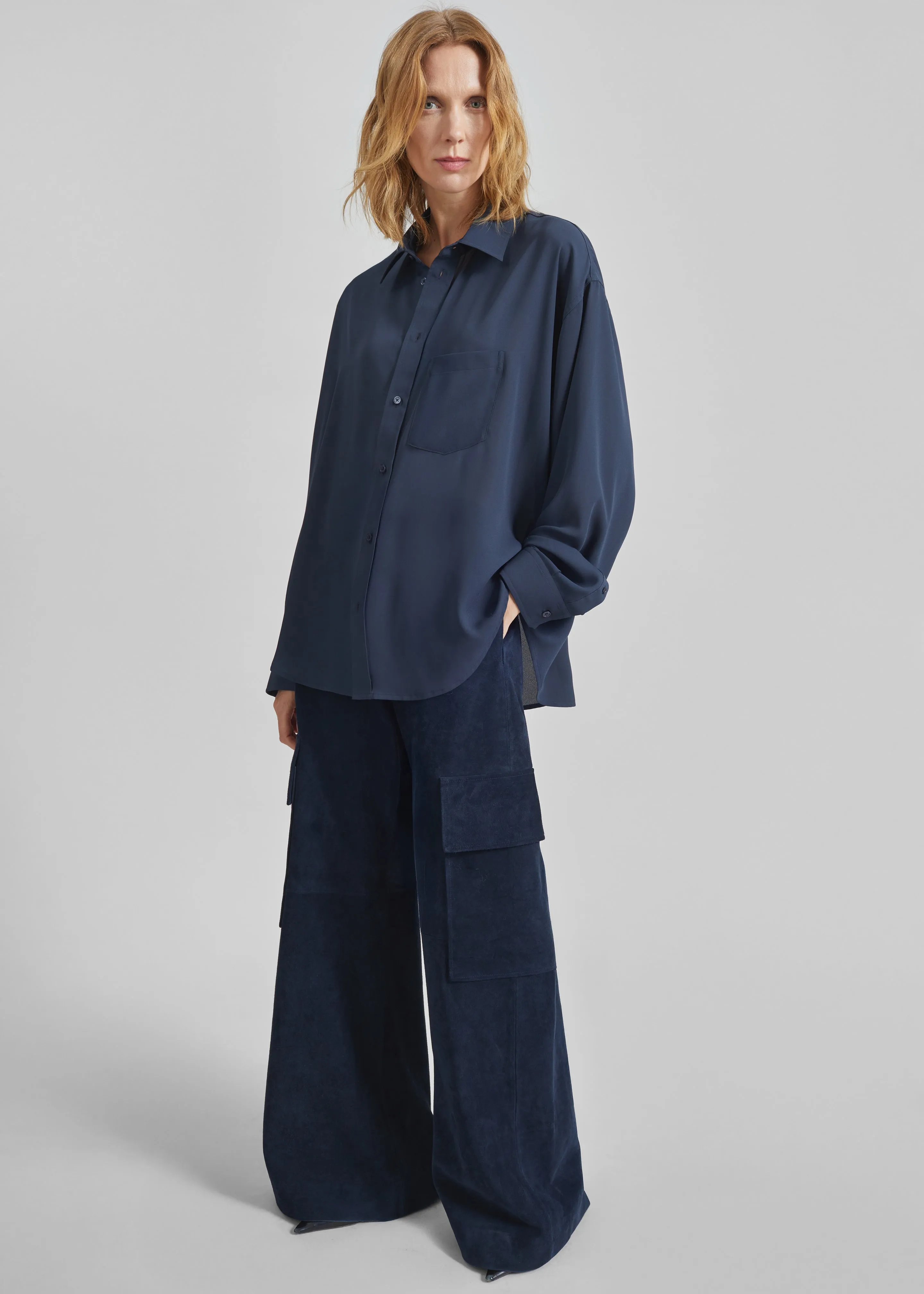 Rema Shirt - Slate Blue sold by Frankie Shop product image thumbnail 3