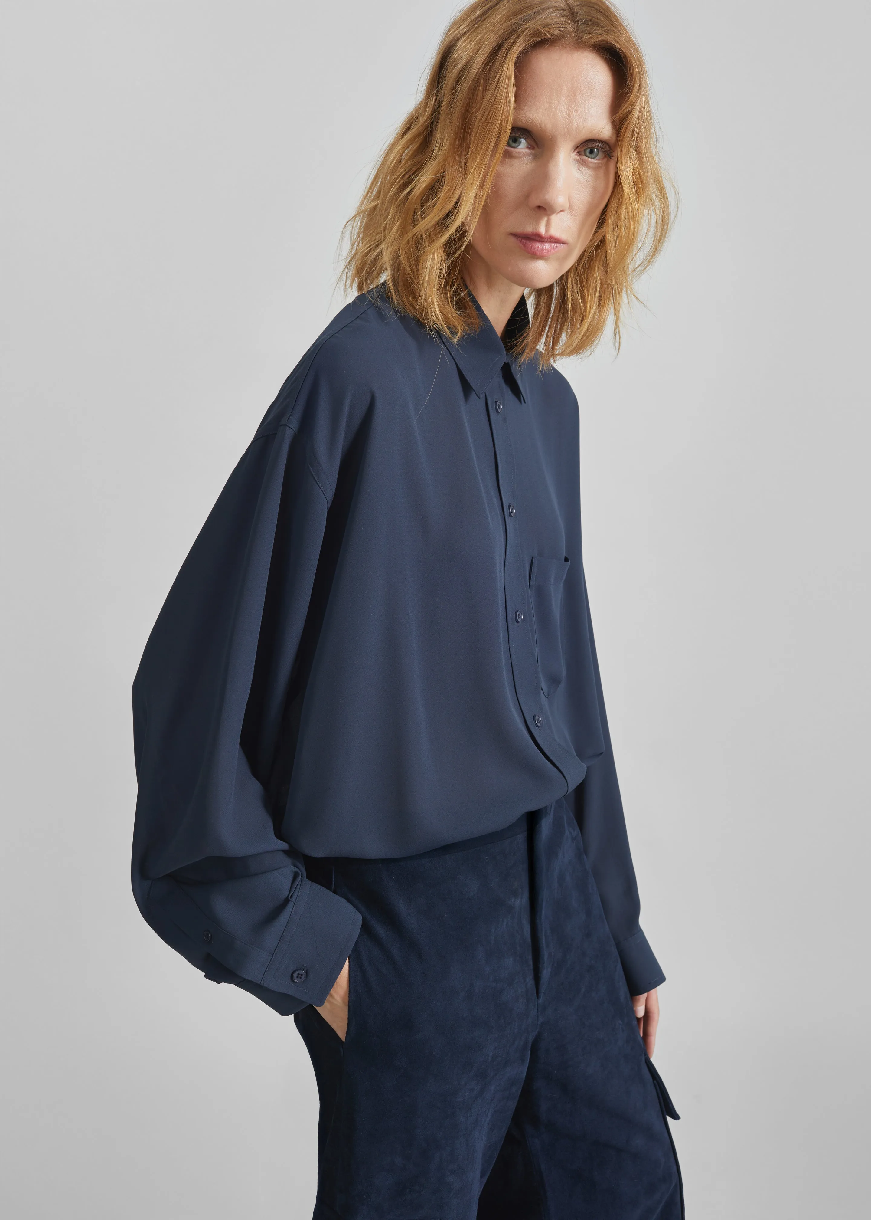 Rema Shirt - Slate Blue sold by Frankie Shop product image thumbnail 5