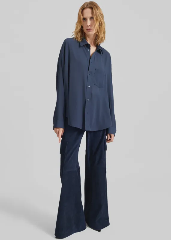 Rema Shirt - Slate Blue made by Frankie Shop