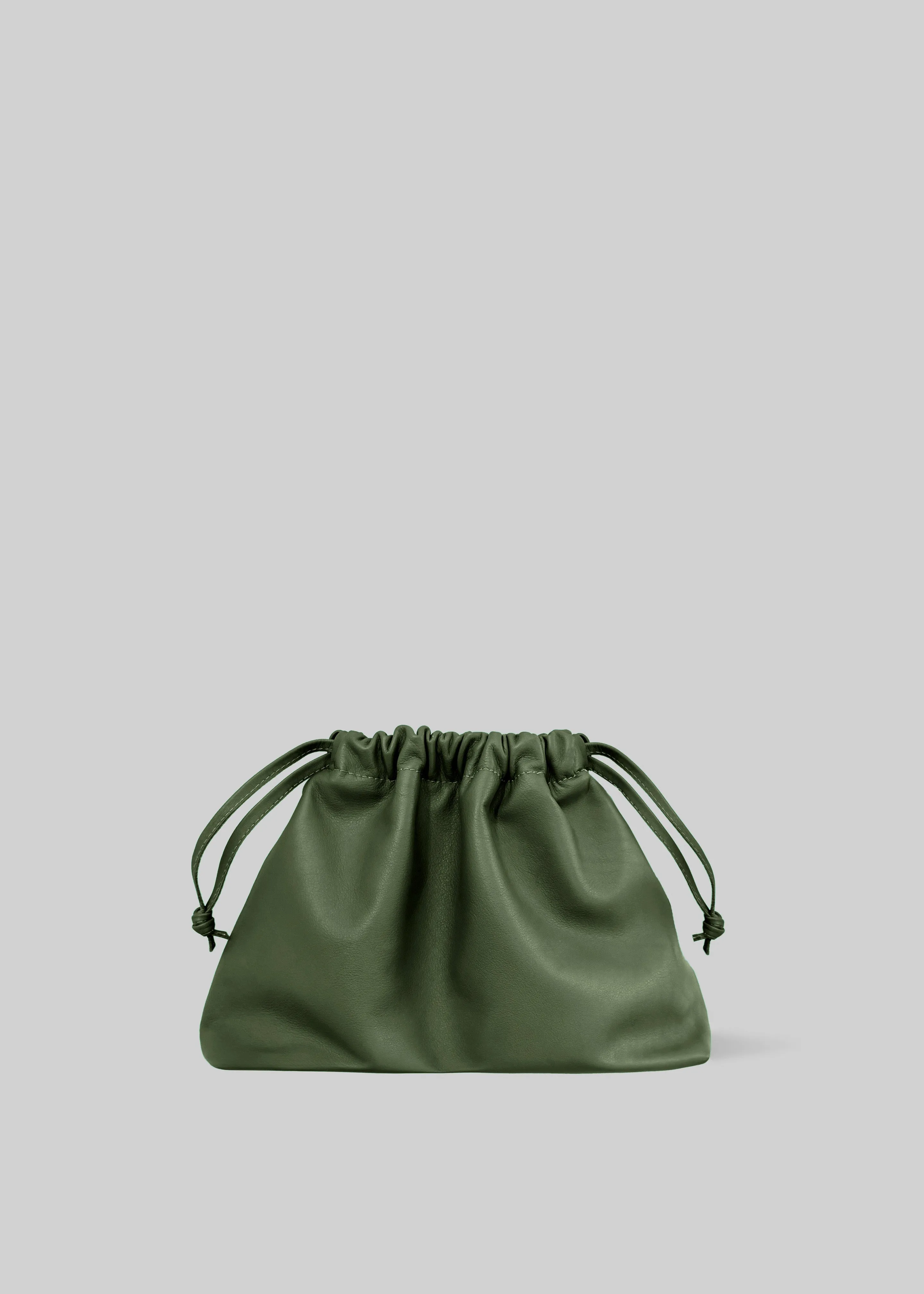 Morgan Faux Leather Small Pouch - Olive sold by Frankie Shop product image thumbnail 2
