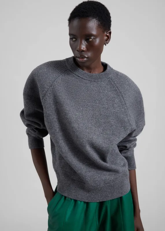 Lina Padded Sweater - Dark Grey made by Frankie Shop