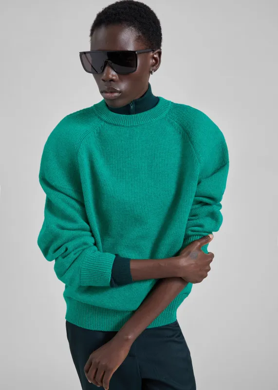 Lina Padded Sweater - Kelly Green made by Frankie Shop