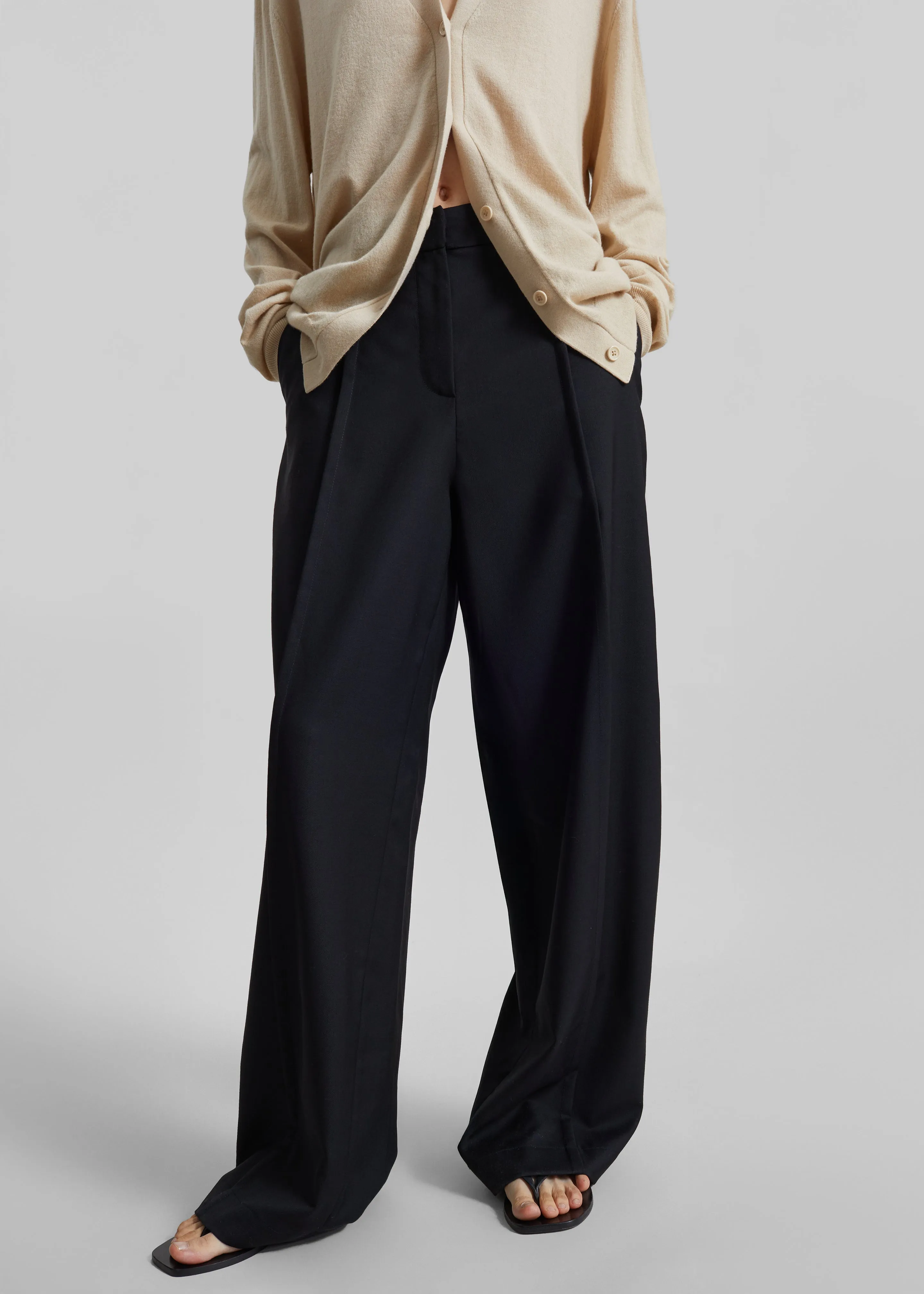 Brya Piped Trousers - Black sold by Frankie Shop product image thumbnail 4