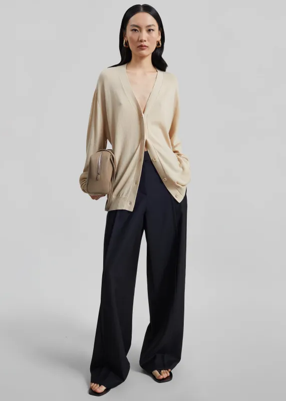Brya Piped Trousers - Black made by Frankie Shop