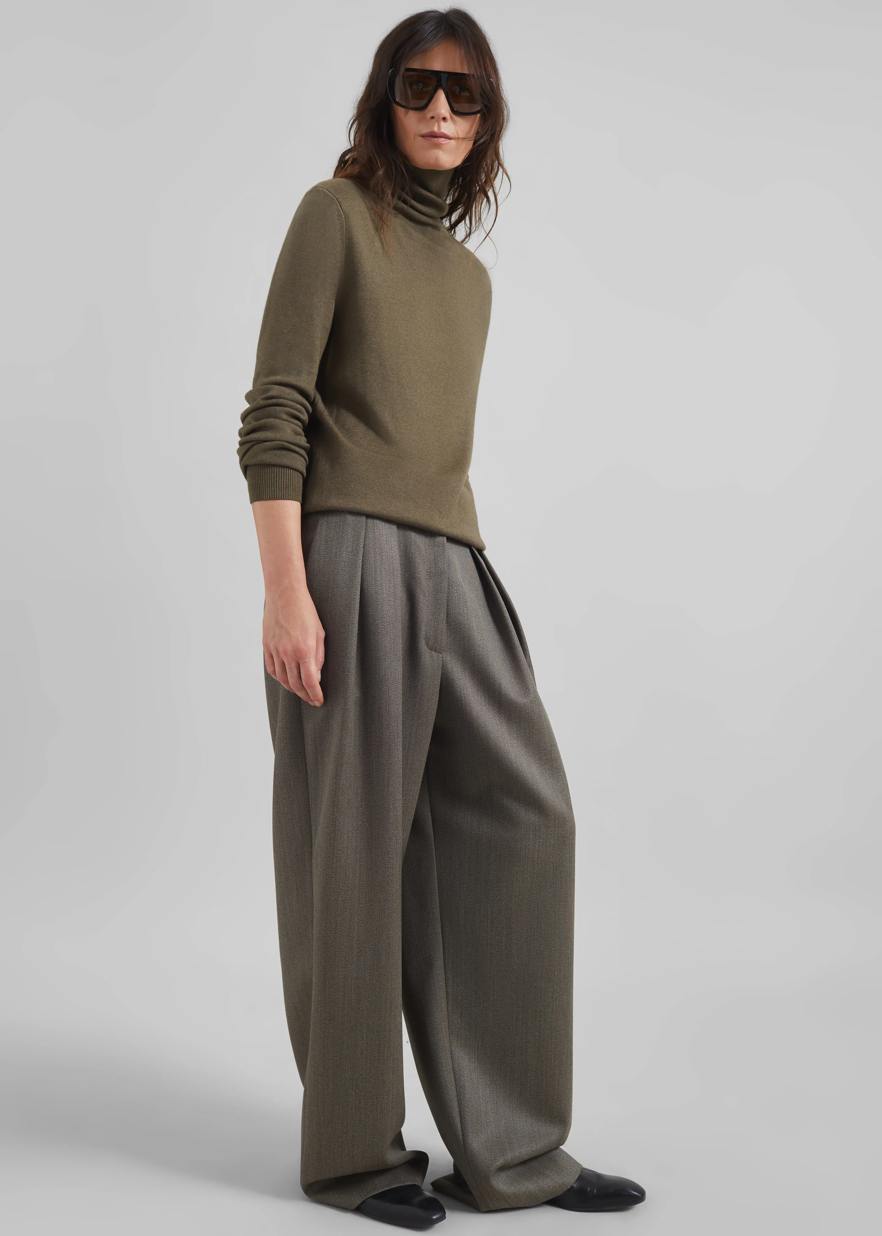 Finn Wool Elastic Pants - Beige Melange sold by Frankie Shop product image thumbnail 5