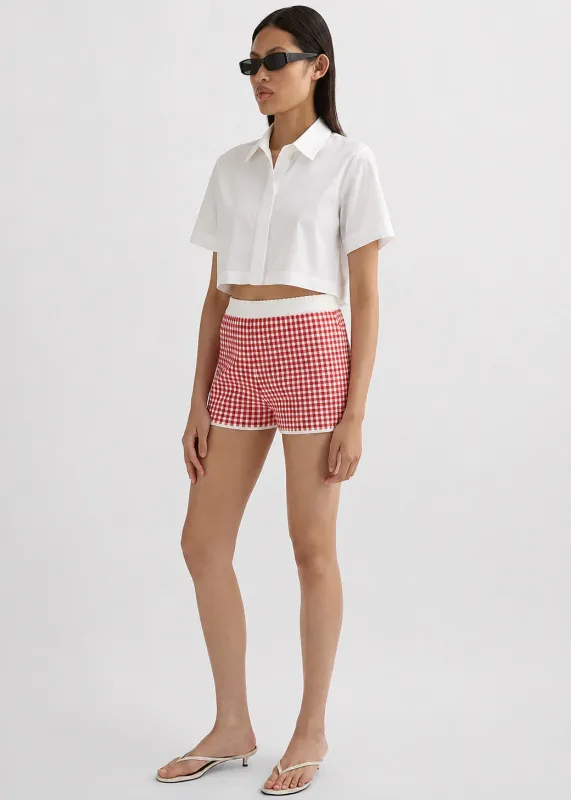 Posse Micah Shorts - Red Gingham made by Posse