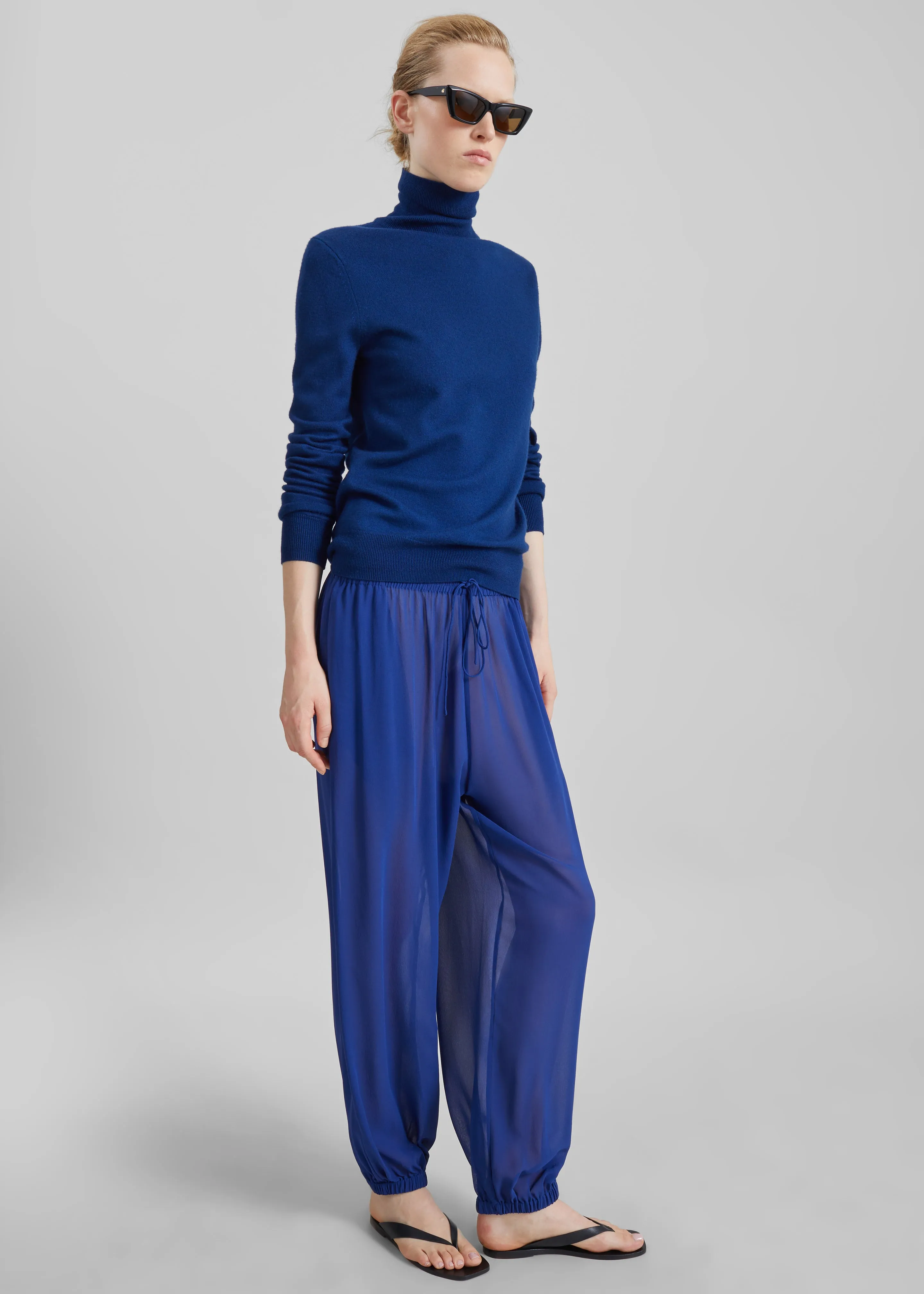 Christopher Esber Bennett Silk Pants - Ink sold by Frankie Shop product image thumbnail 5