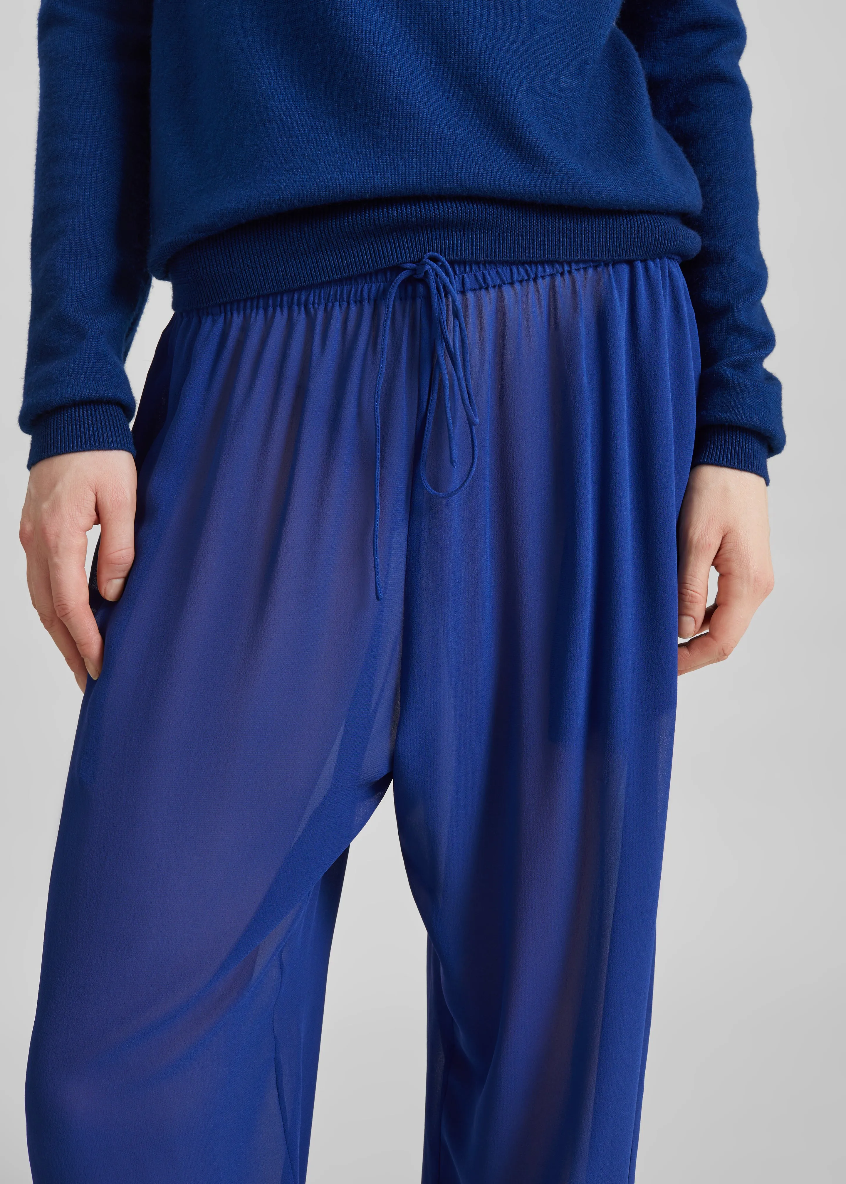 Christopher Esber Bennett Silk Pants - Ink sold by Frankie Shop product image thumbnail 3
