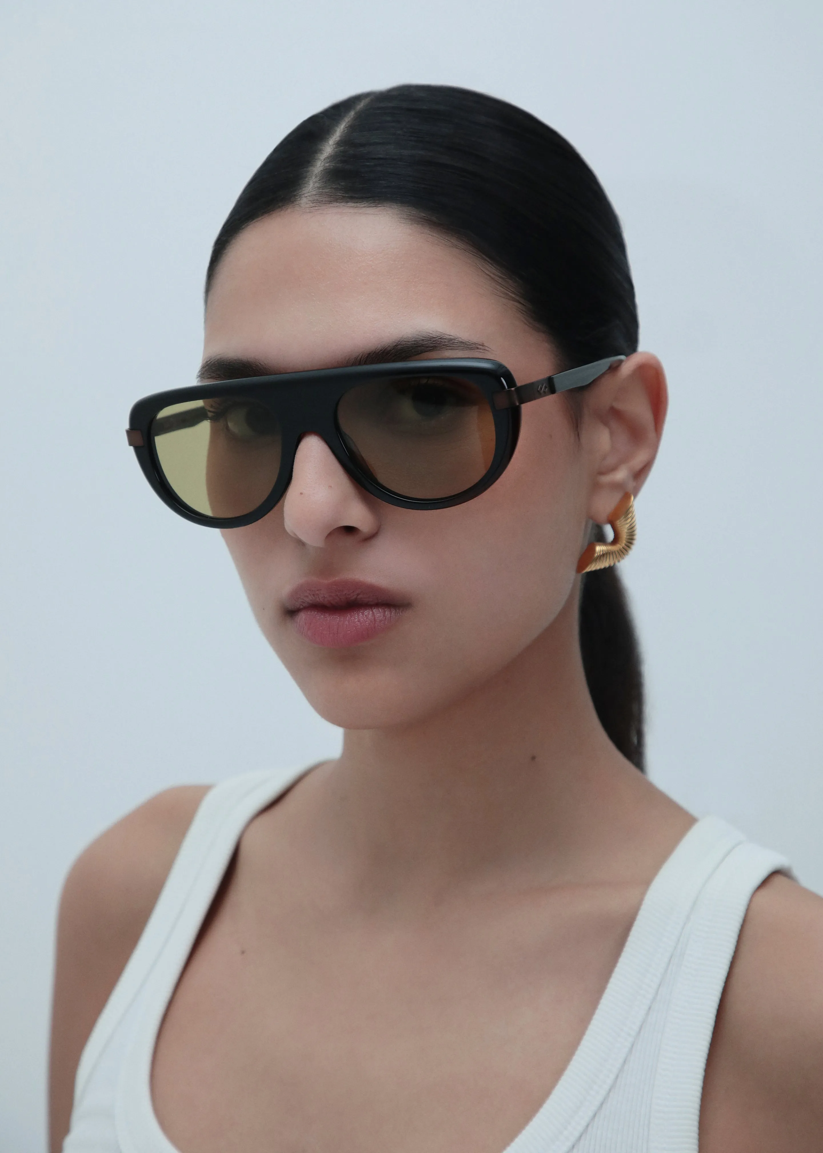 Karen Wazen Sol Sunglasses - Yellow sold by Frankie Shop product image thumbnail 2
