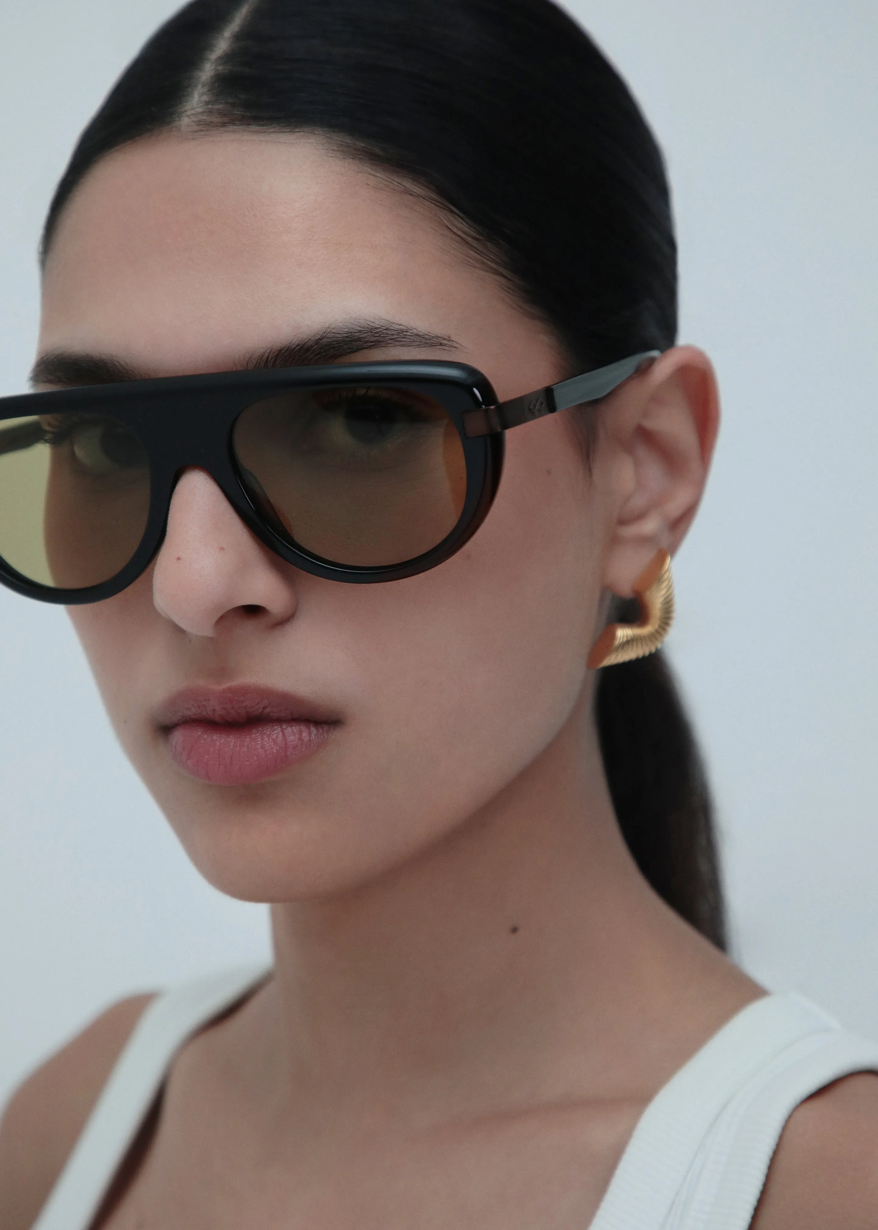 Karen Wazen Sol Sunglasses - Yellow sold by Frankie Shop product image thumbnail 4
