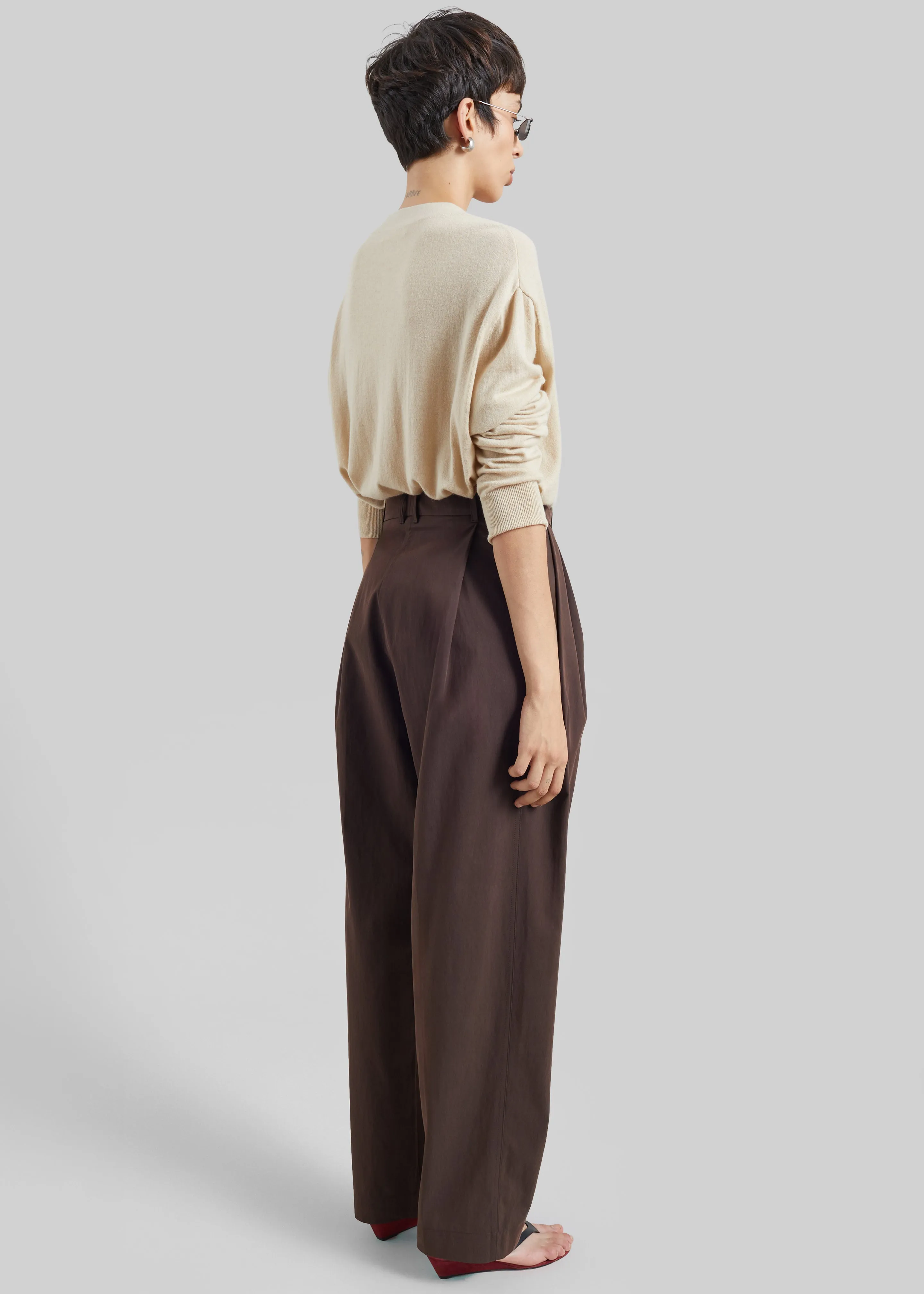 CO Pleated Pants - Chocolate sold by Frankie Shop product image thumbnail 5