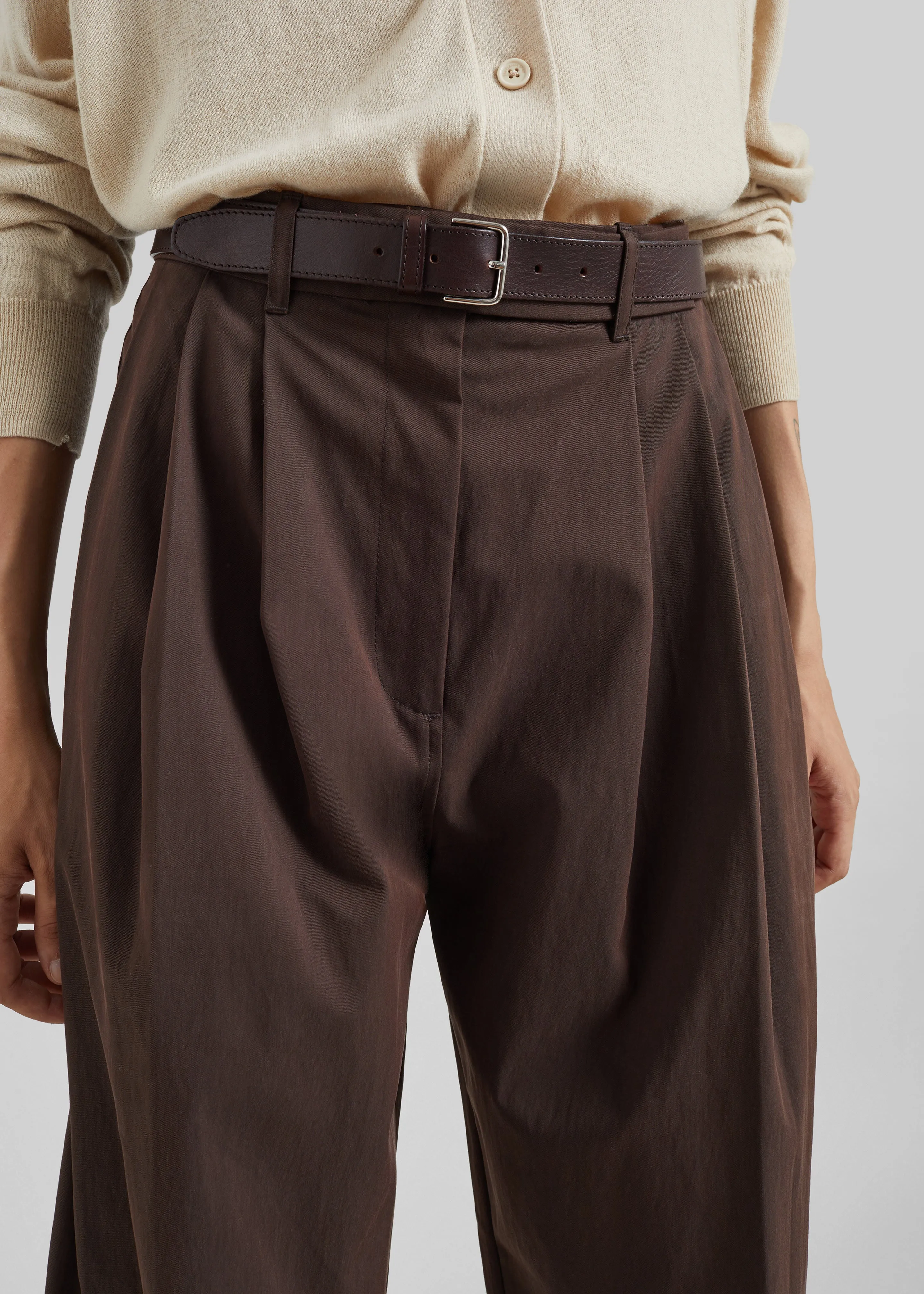CO Pleated Pants - Chocolate sold by Frankie Shop product image thumbnail 4