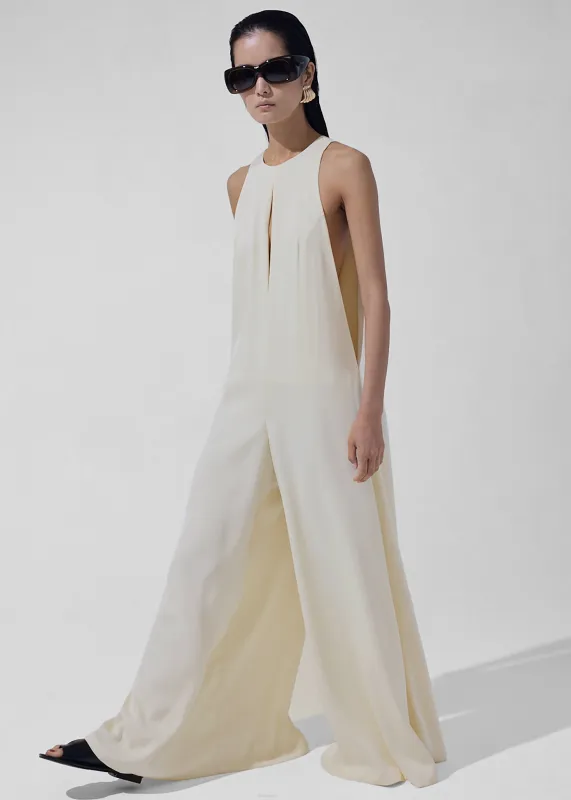 Mayan Wide Leg Jumpsuit - Ivory made by Frankie Shop