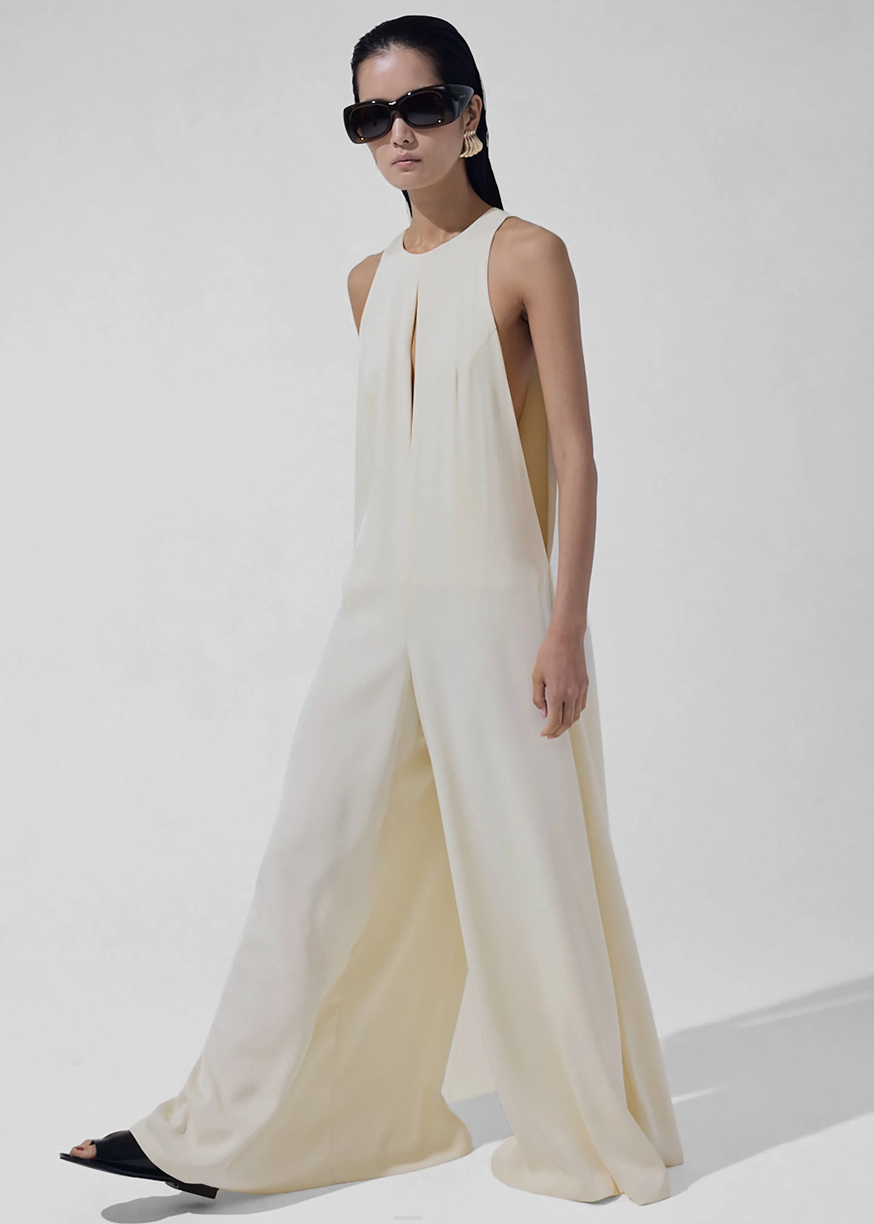 Mayan Wide Leg Jumpsuit - Ivory sold by Frankie Shop