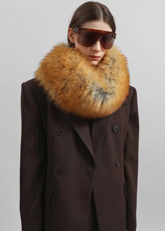 Ginevra Faux Fur Snood - Camel made by Frankie Shop