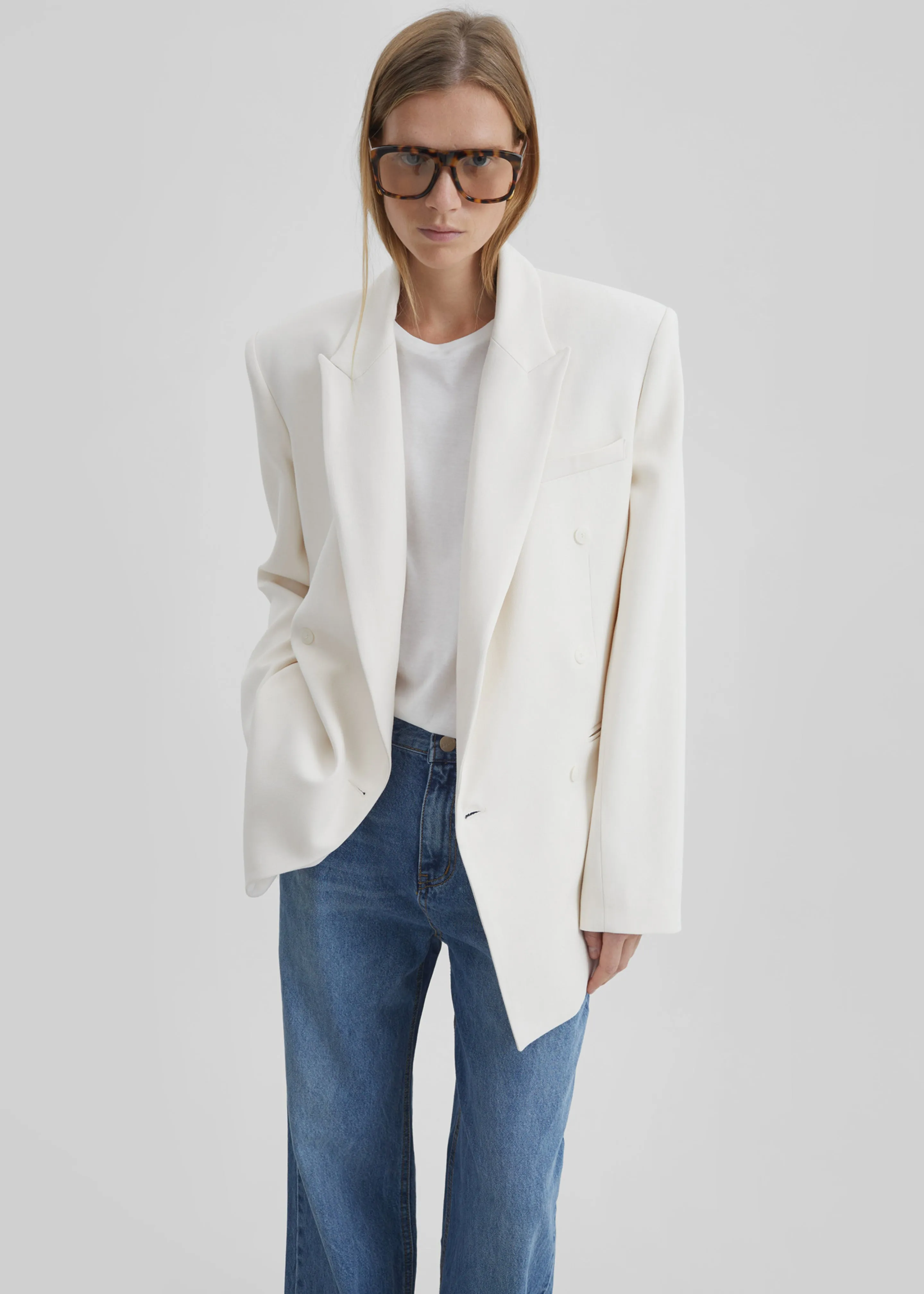 Monterey Structured Blazer - Off White sold by Frankie Shop