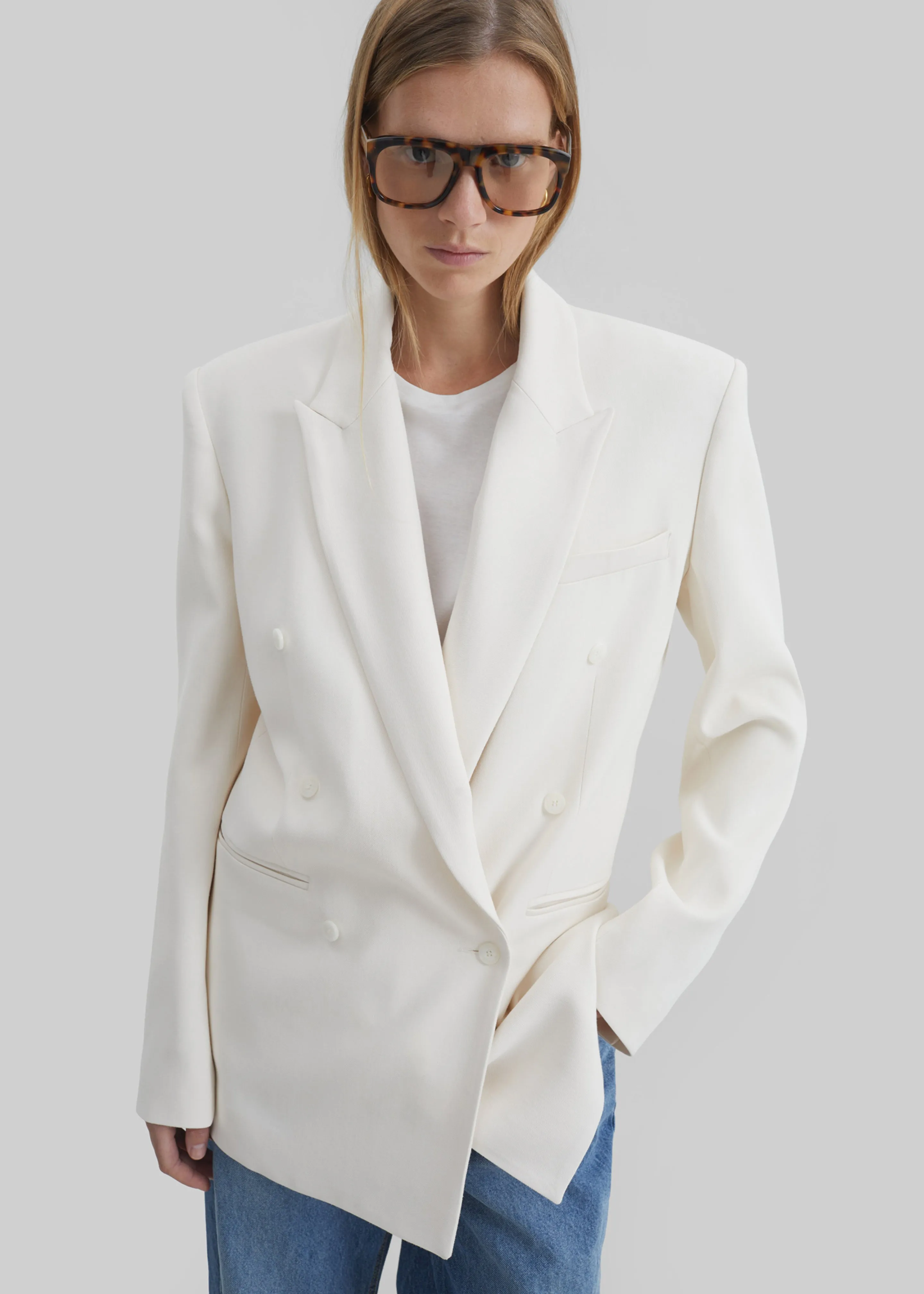 Monterey Structured Blazer - Off White sold by Frankie Shop product image thumbnail 2