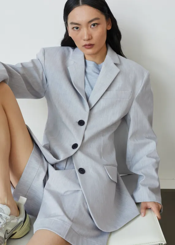 Mirbel Cinched Blazer - Light Grey made by Frankie Shop