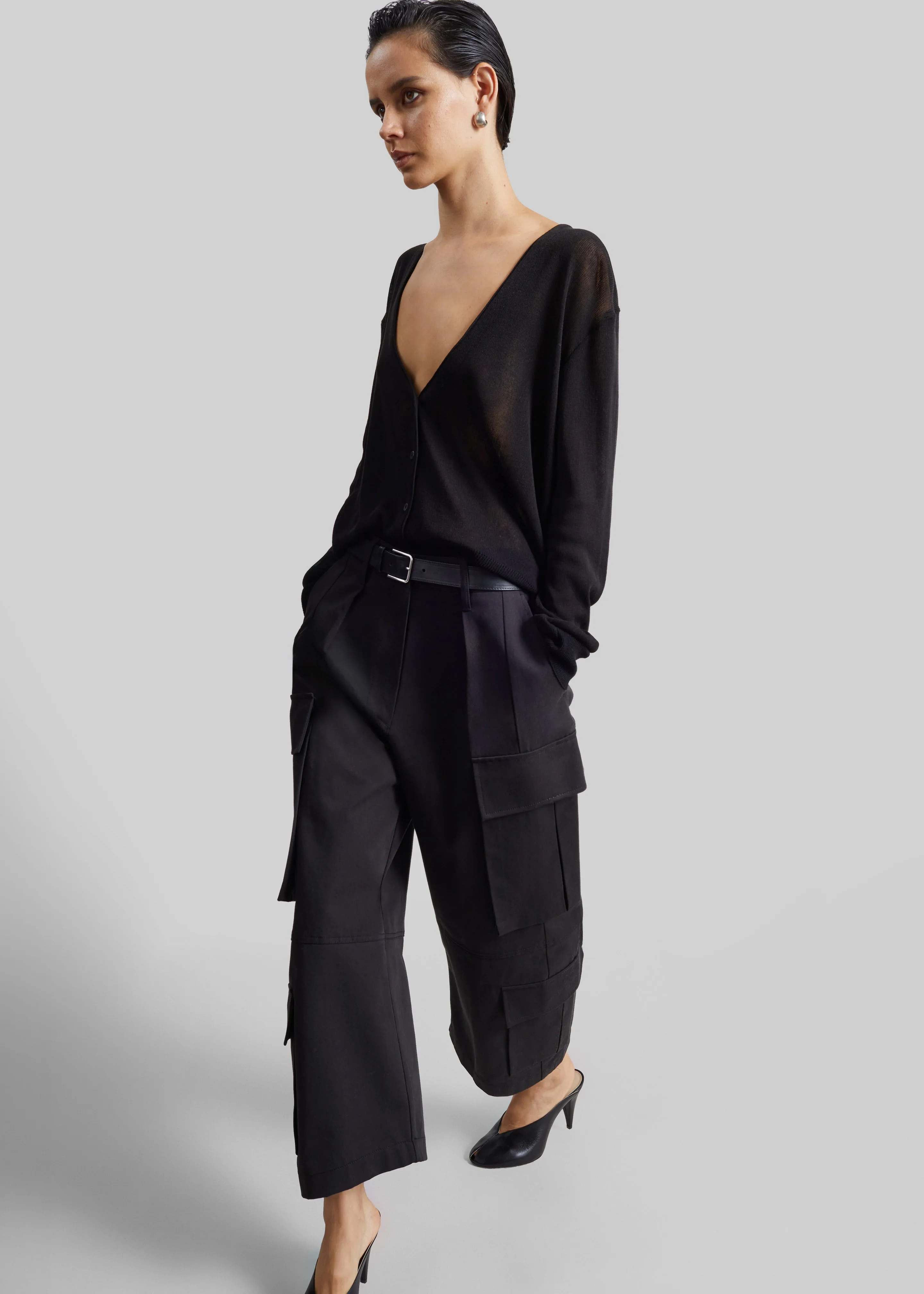 Villeron Cropped Cargo Pants - Dark Grey sold by Frankie Shop product image thumbnail 4