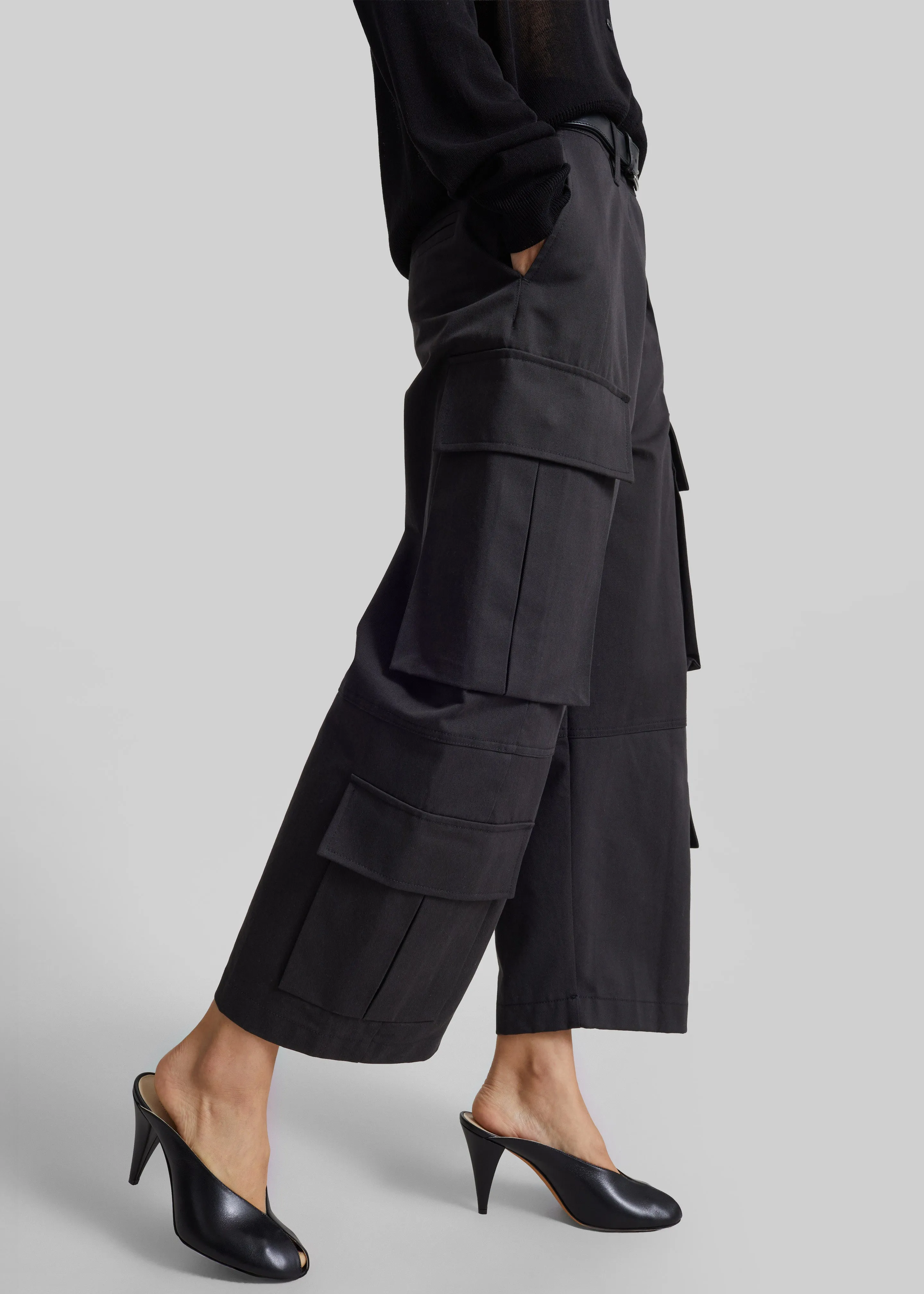 Villeron Cropped Cargo Pants - Dark Grey sold by Frankie Shop product image thumbnail 3