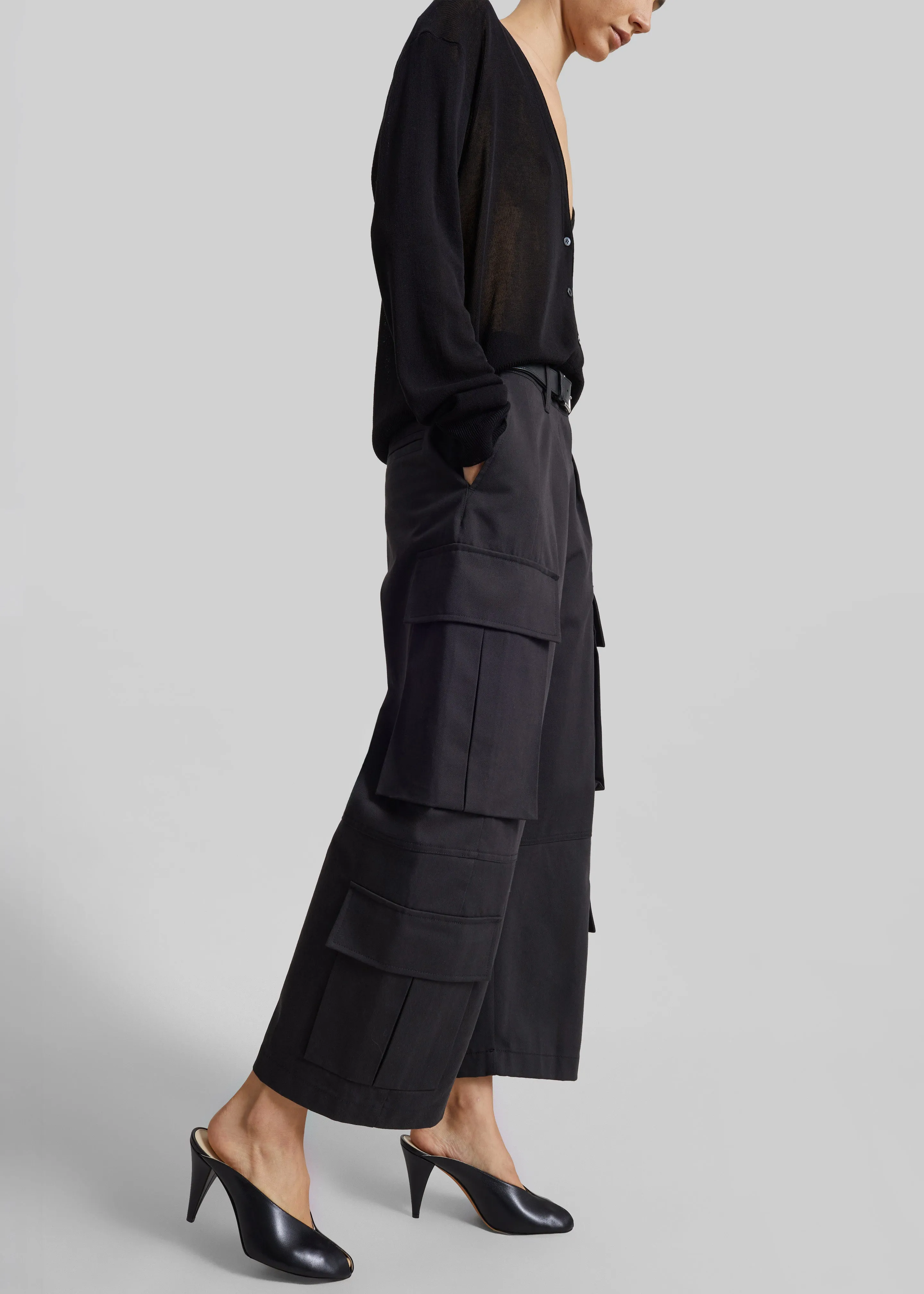 Villeron Cropped Cargo Pants - Dark Grey sold by Frankie Shop product image thumbnail 2