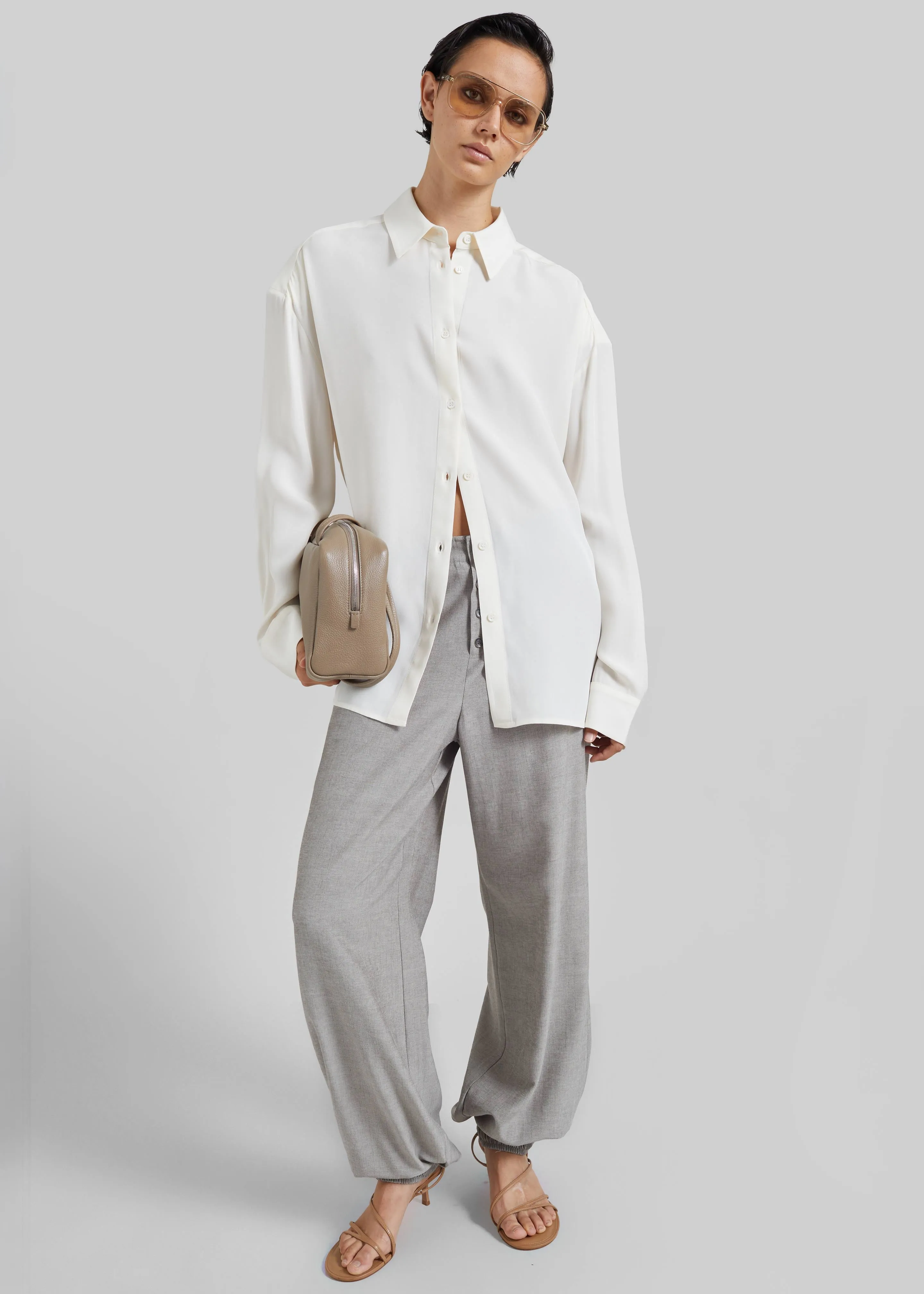 Vimont Balloon Pants - Taupe Melange sold by Frankie Shop product image thumbnail 3