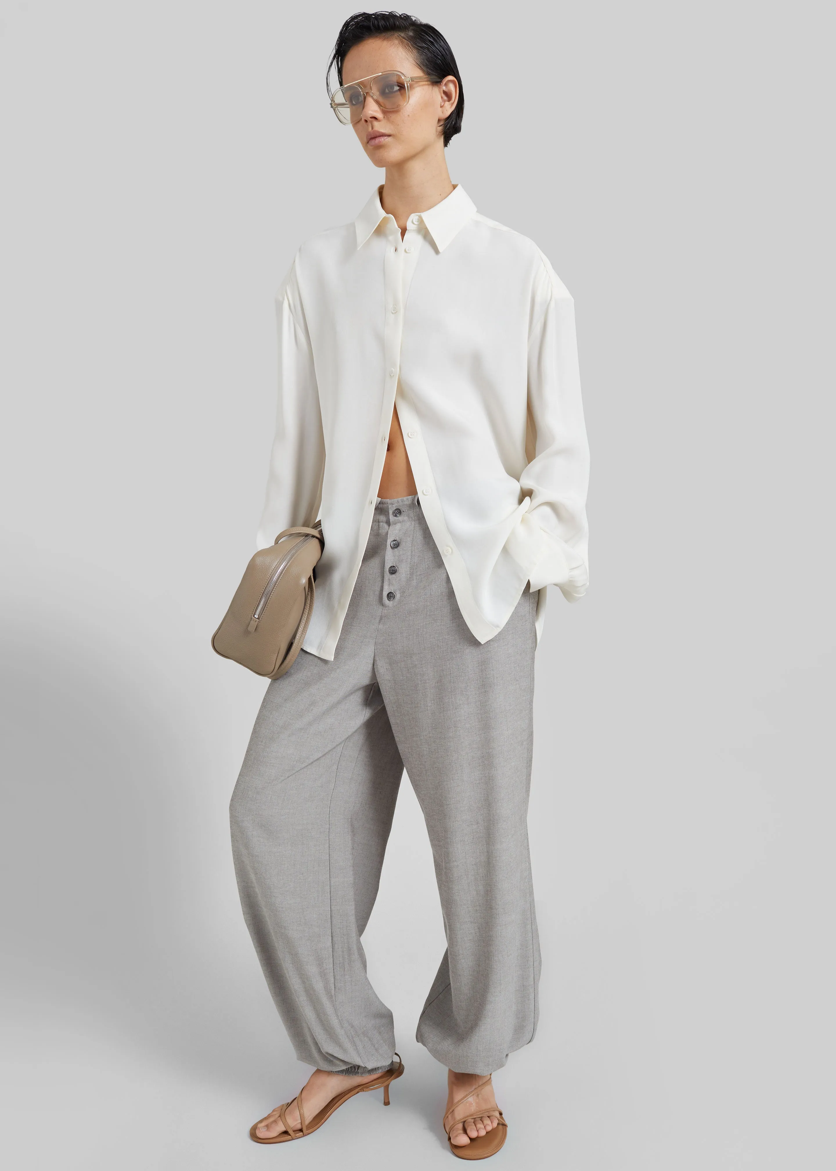 Vimont Balloon Pants - Taupe Melange sold by Frankie Shop product image thumbnail 5