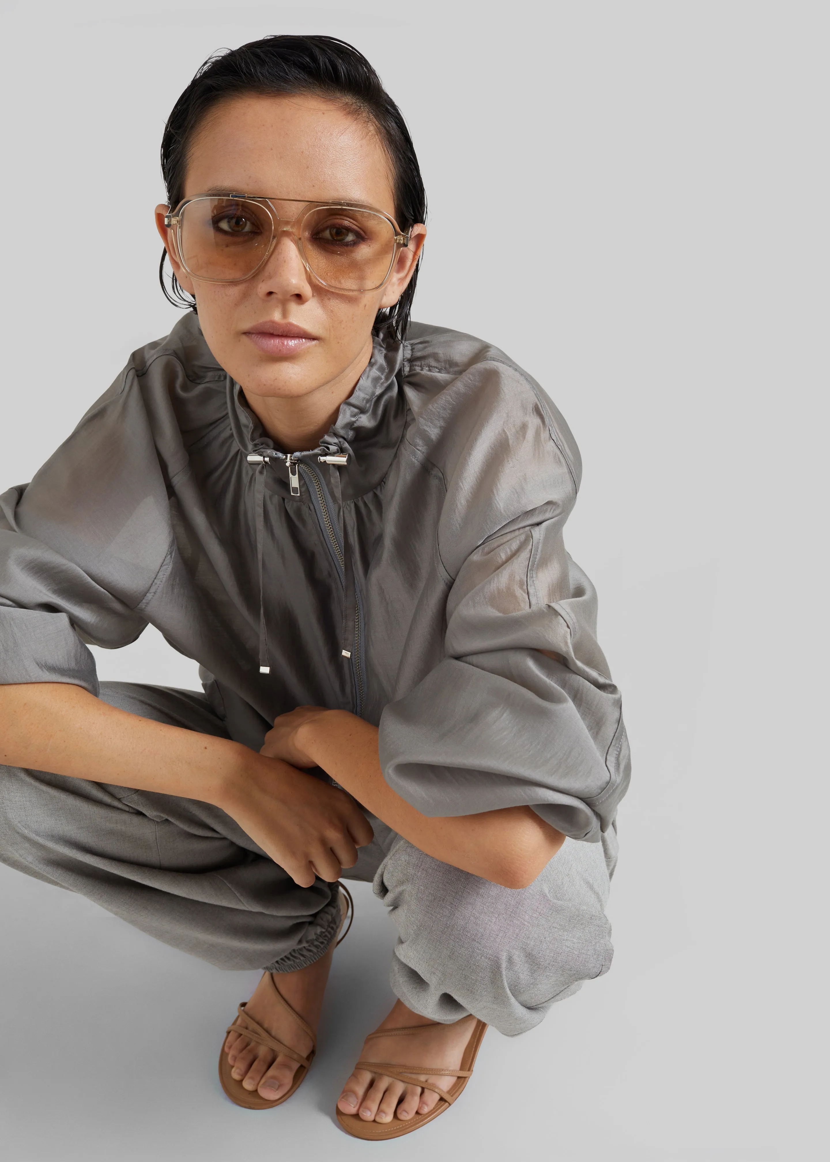 Arzon Sheer Jacket - Steel Grey sold by Frankie Shop product image thumbnail 4