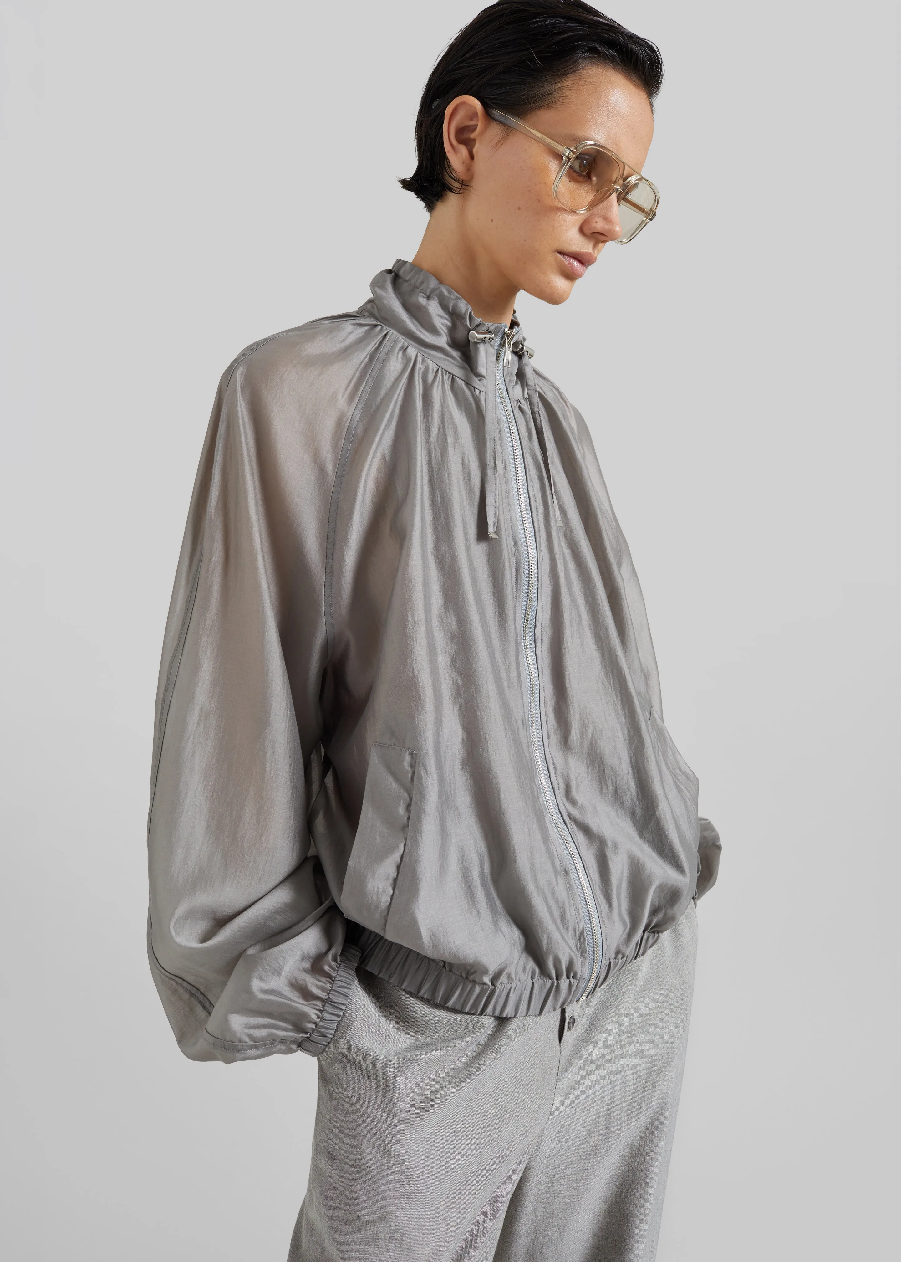 Arzon Sheer Jacket - Steel Grey sold by Frankie Shop product image thumbnail 5