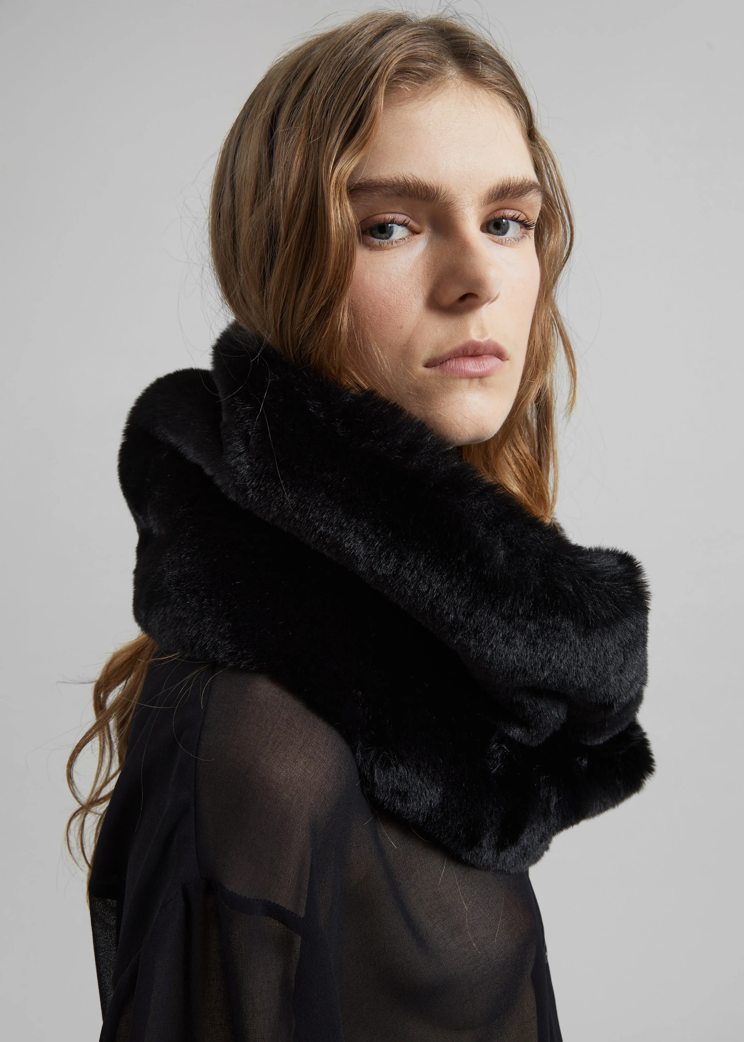 Ginevra Faux Fur Snood - Black sold by Frankie Shop product image thumbnail 3