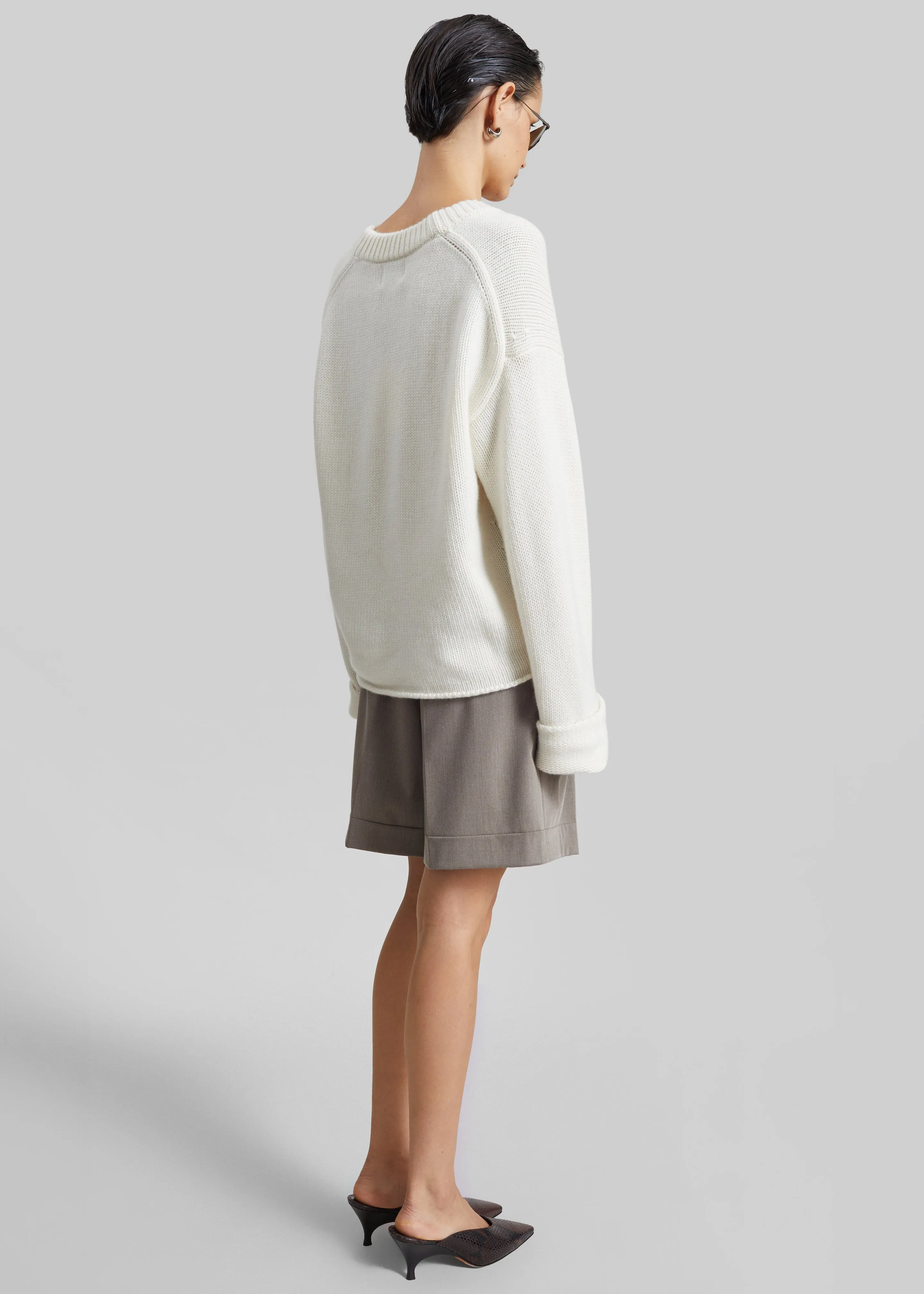 Loulou de Saison Derry Lds U-Neck Sweater - Ivory sold by Frankie Shop product image thumbnail 5