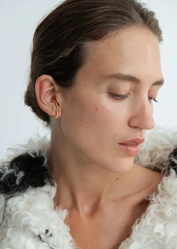 Otiumberg Dual Curve Ear Cuff - Gold made by Otiumberg