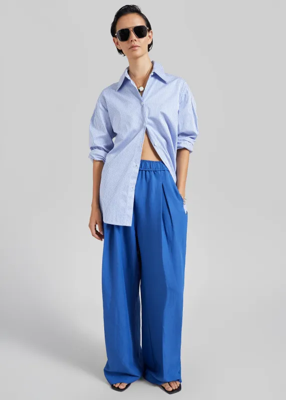 Anzio Wide Leg Pants - Cobalt made by Frankie Shop