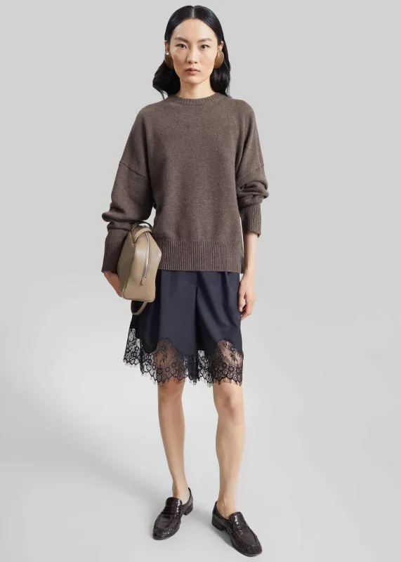 Lido Lace Bermuda Shorts - Dark Grey made by Frankie Shop