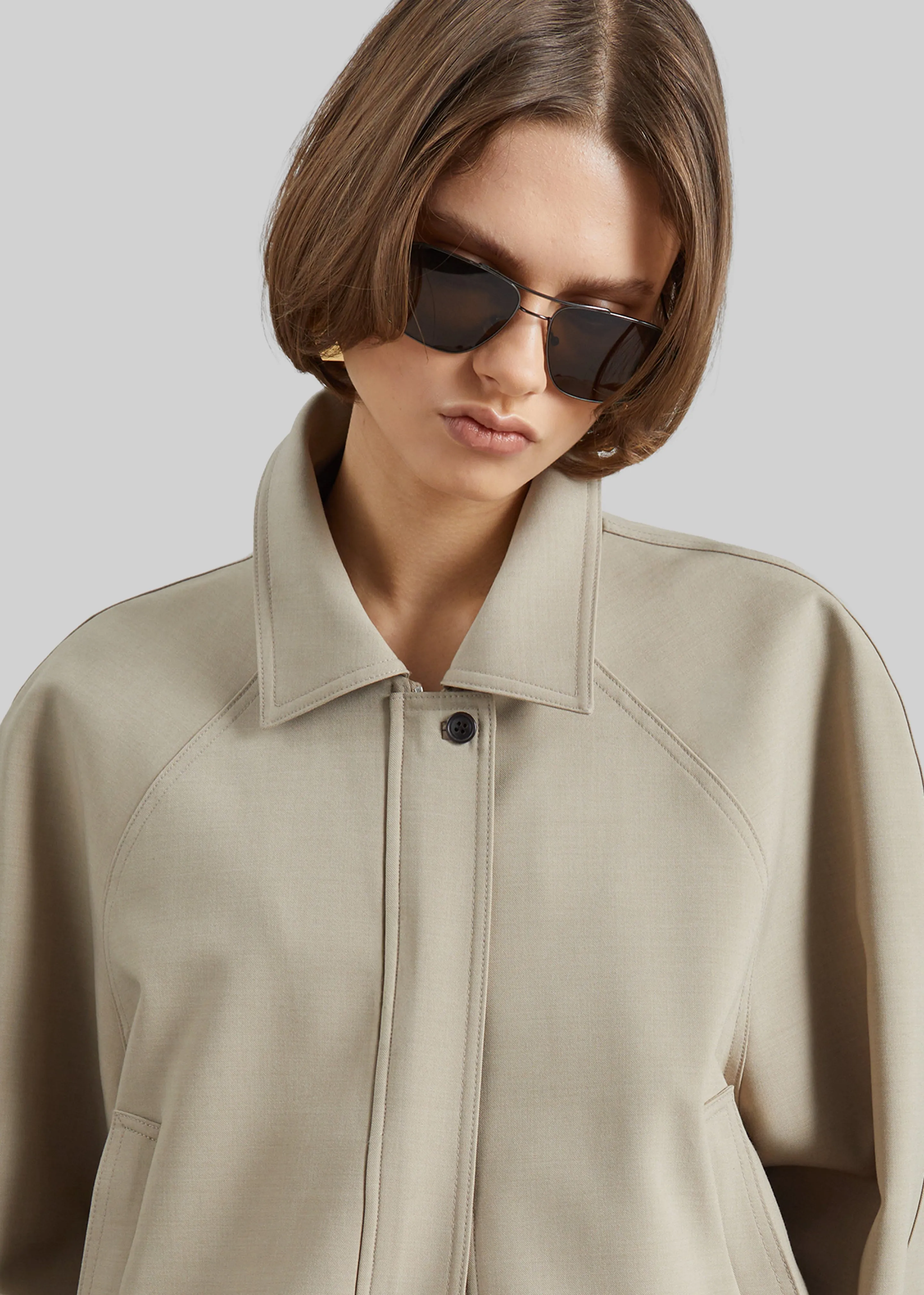 Ancona Curved Blouson - Beige sold by Frankie Shop product image thumbnail 4