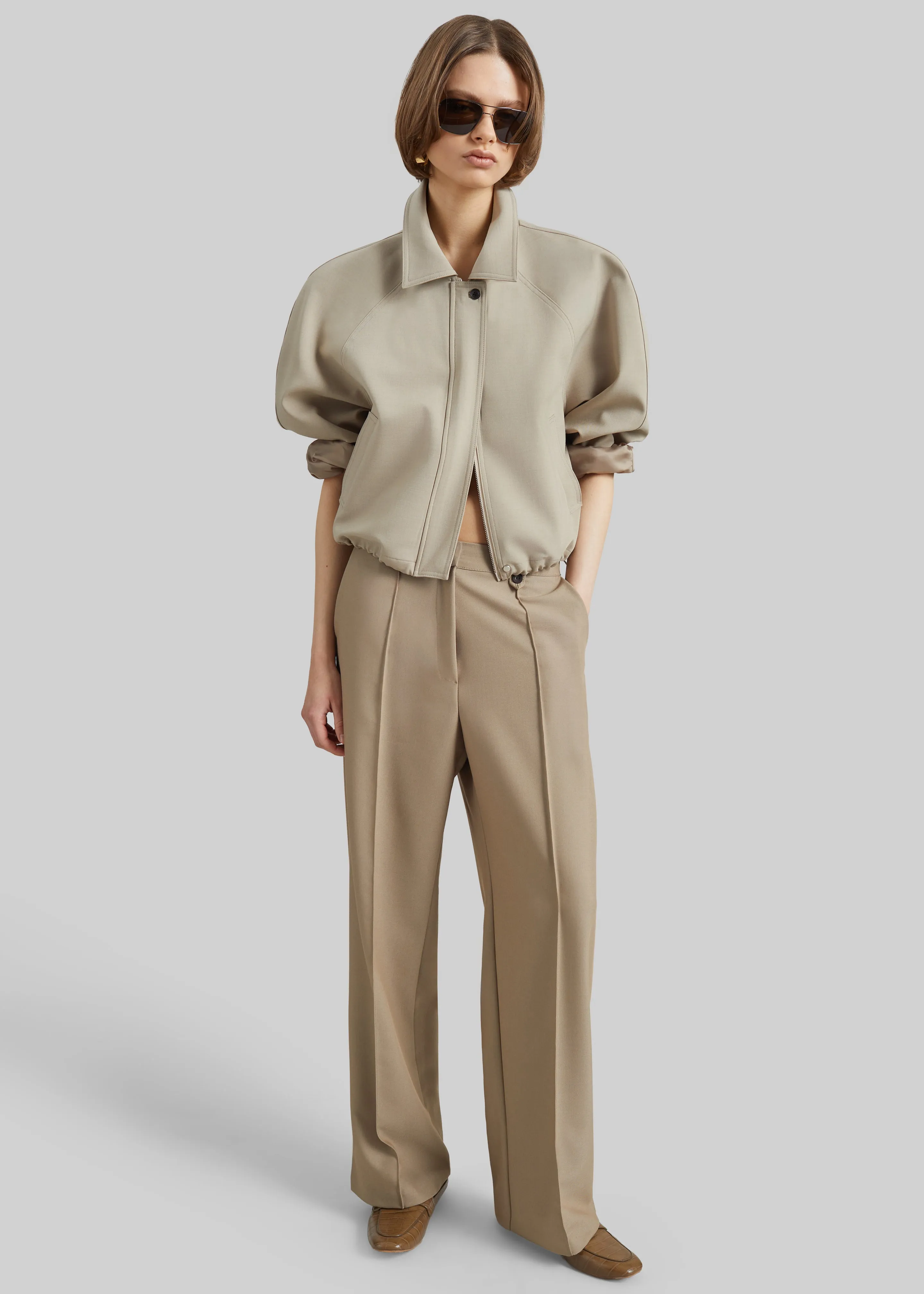 Ancona Curved Blouson - Beige sold by Frankie Shop product image thumbnail 2