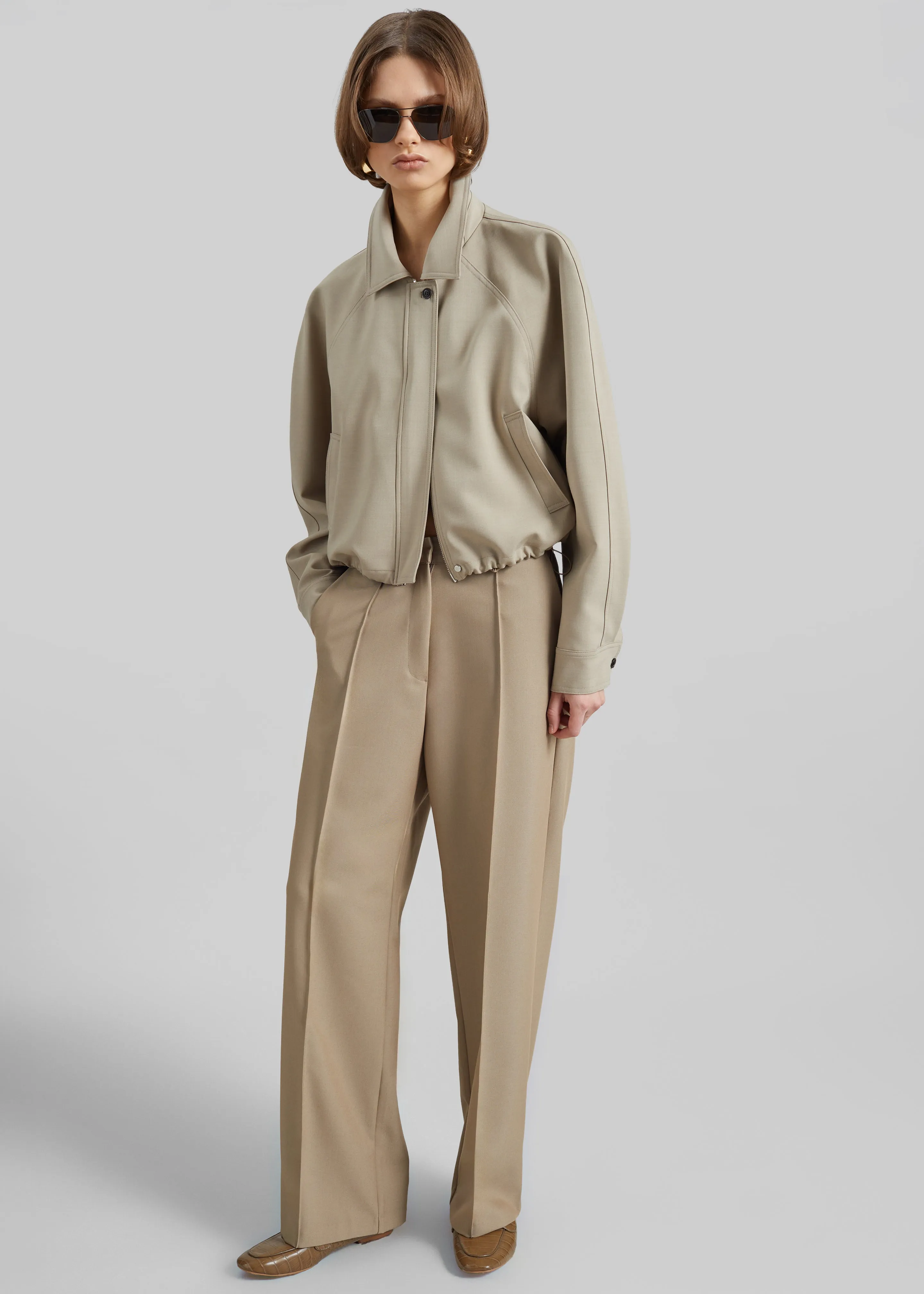 Ancona Curved Blouson - Beige sold by Frankie Shop product image thumbnail 5