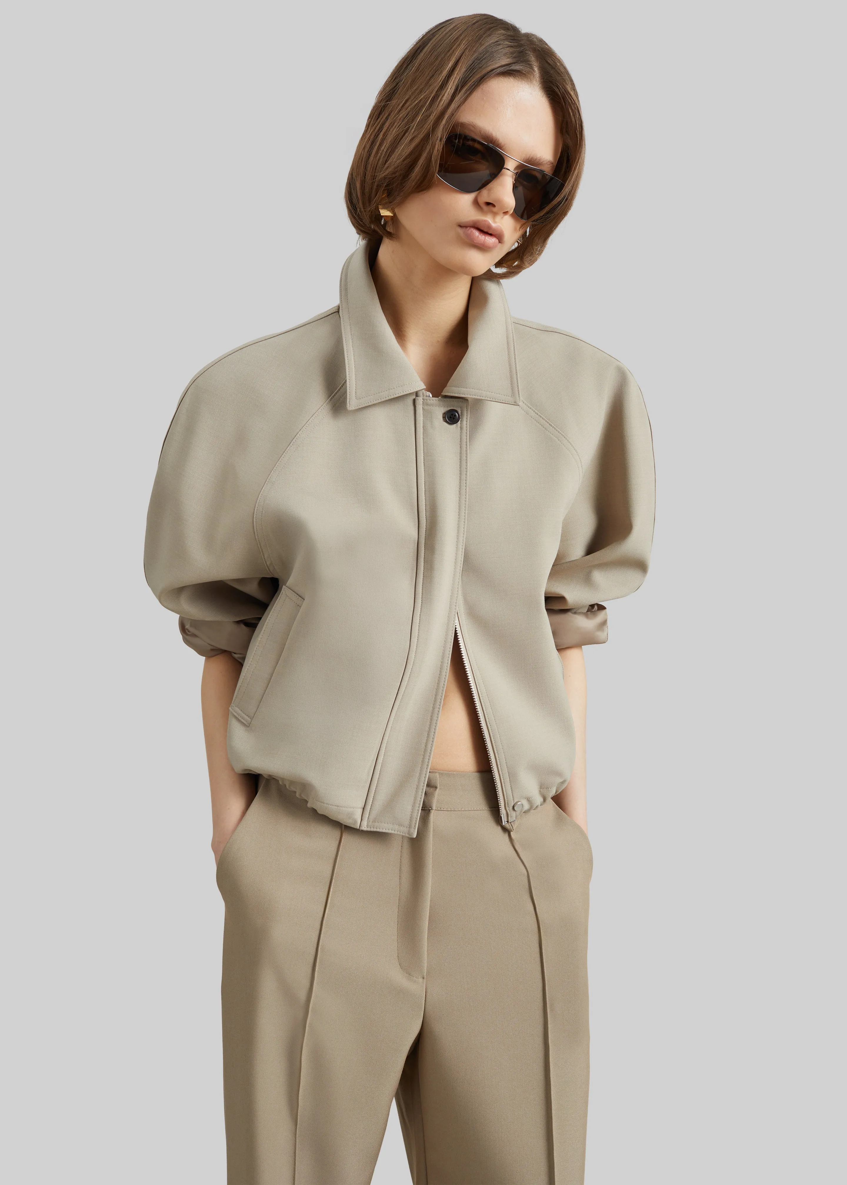 Ancona Curved Blouson - Beige sold by Frankie Shop product image thumbnail 3