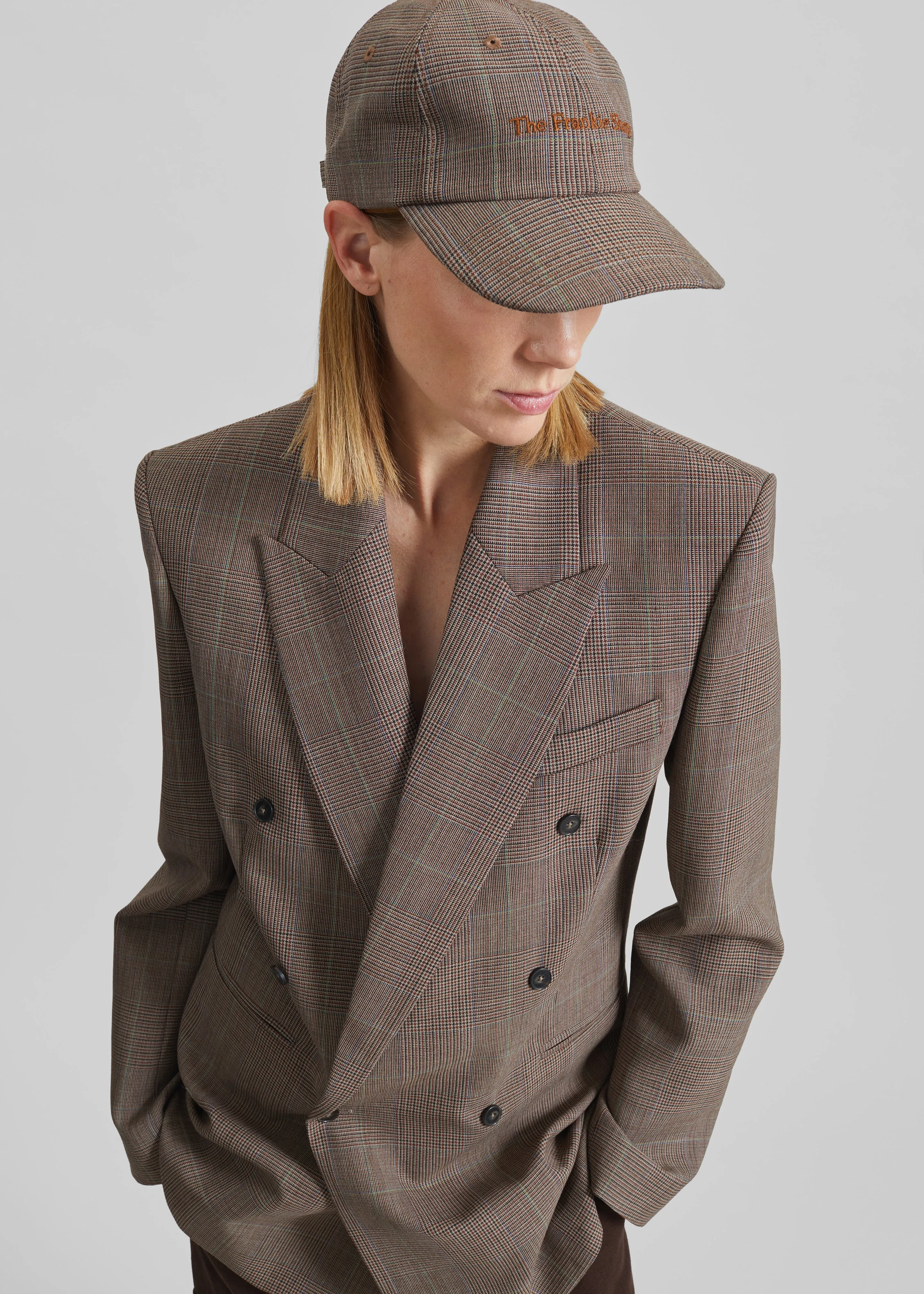 Frankie Baseball Cap - Brown Glen Plaid sold by Frankie Shop