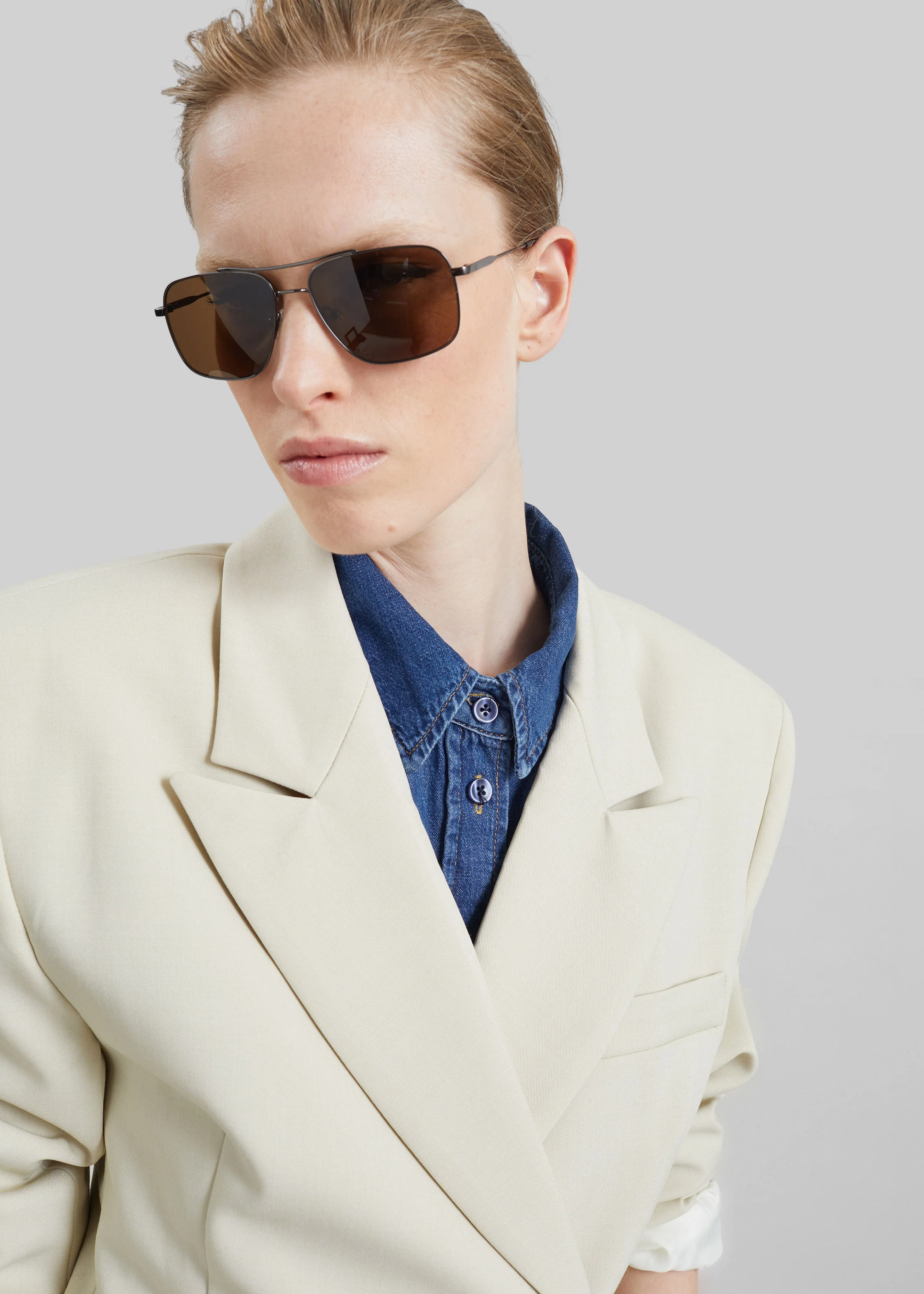 Neria Double Breasted Blazer - Light Beige sold by Frankie Shop product image thumbnail 4