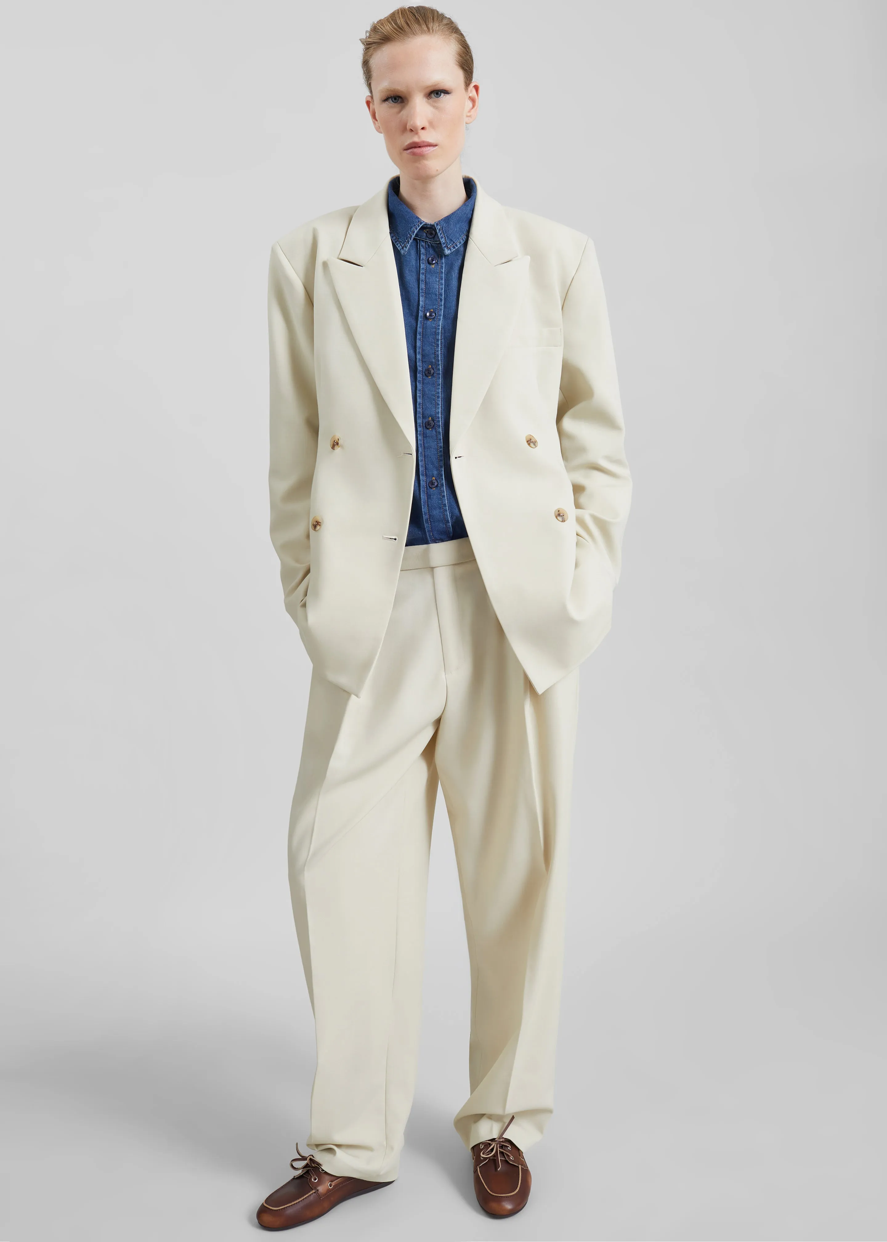 Neria Double Breasted Blazer - Light Beige sold by Frankie Shop product image thumbnail 2