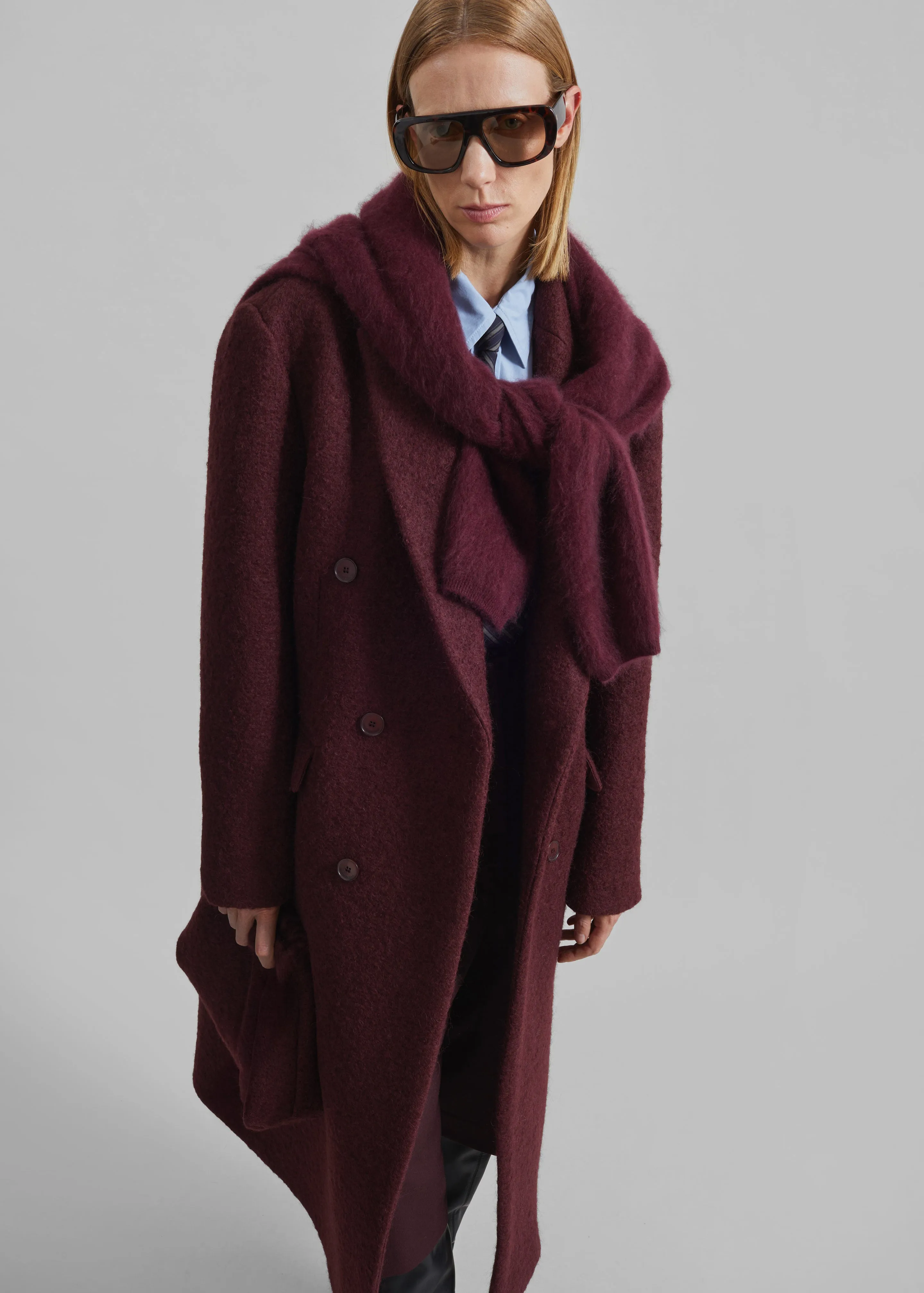 Morgan Boucle Small Pouch - Burgundy sold by Frankie Shop product image thumbnail 2